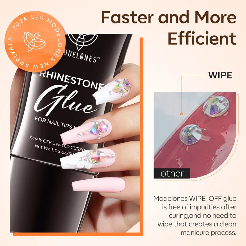 Modelones Rhinestone Glue nagellim 4-i-1