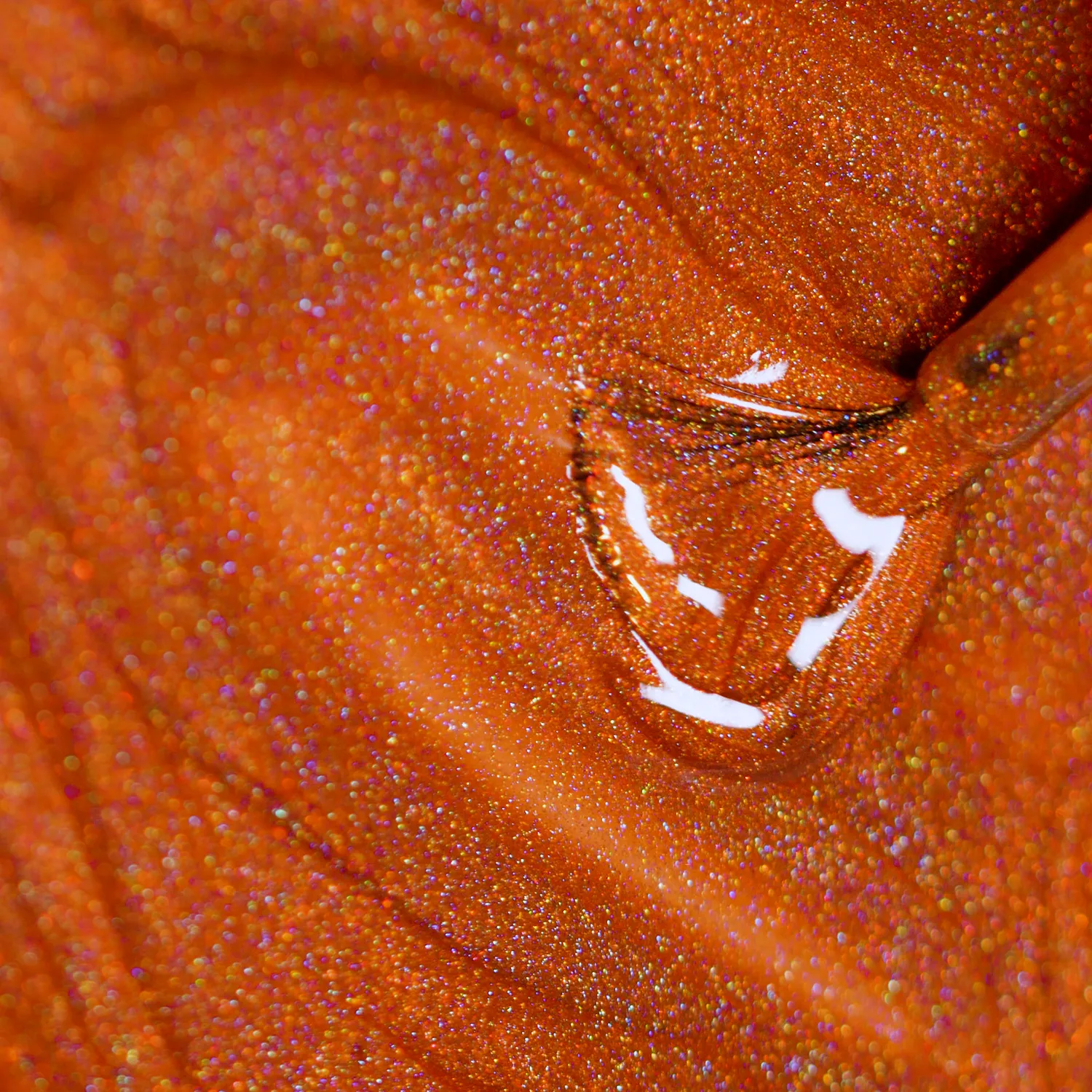 ILNP Sunset Blvd holografiskt nagellack orange guldskimmer