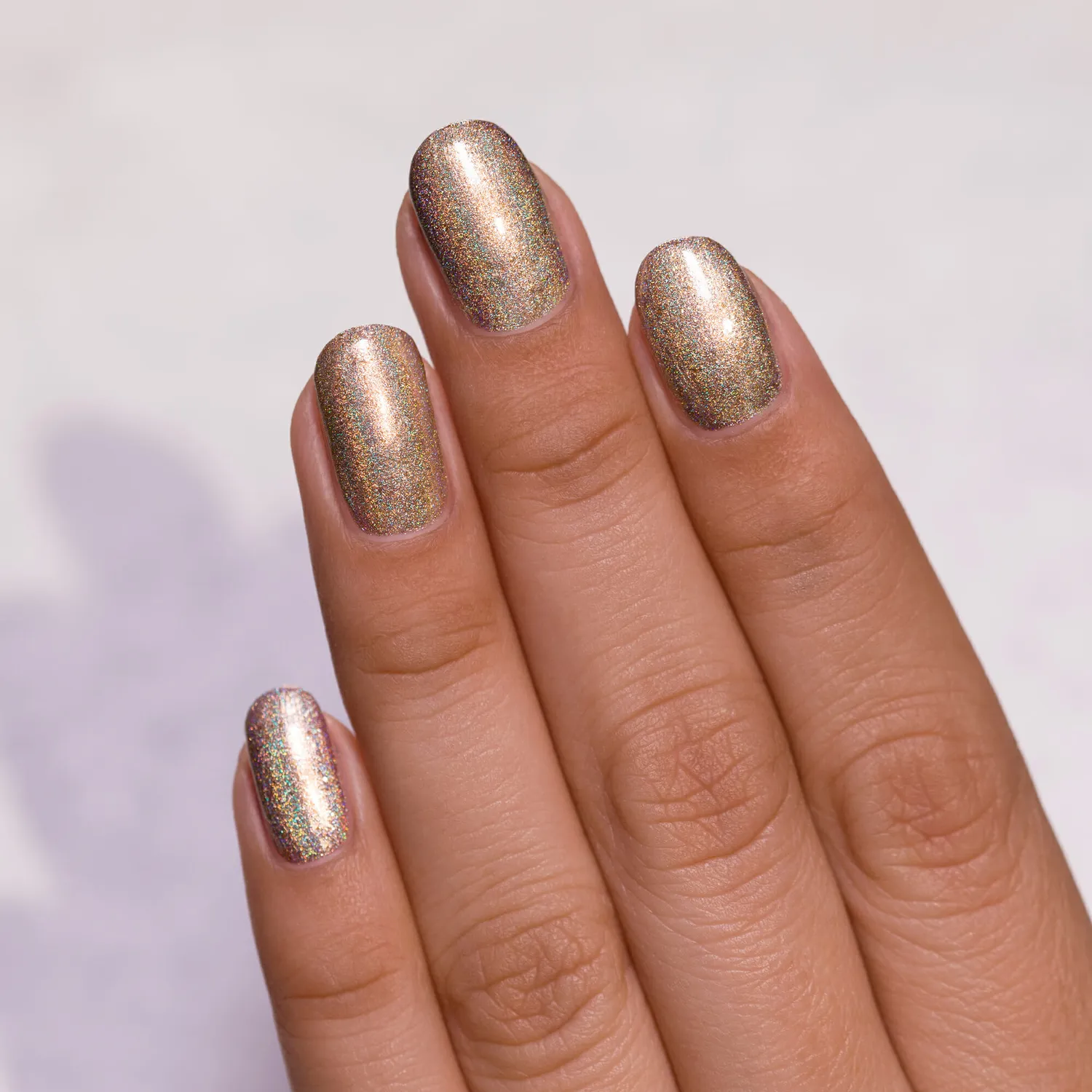 ILNP Iconic nagellack champagne guld holografisk