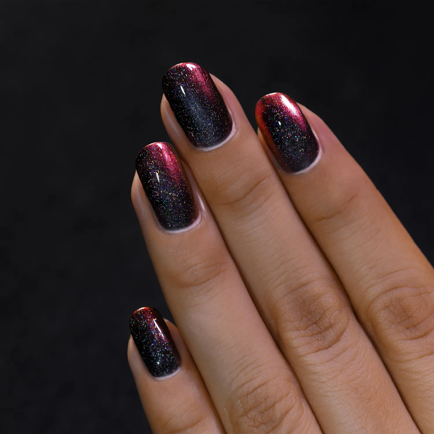 ILNP Ultra Chrome Eclipse (H) nagellack svart holografiskt
