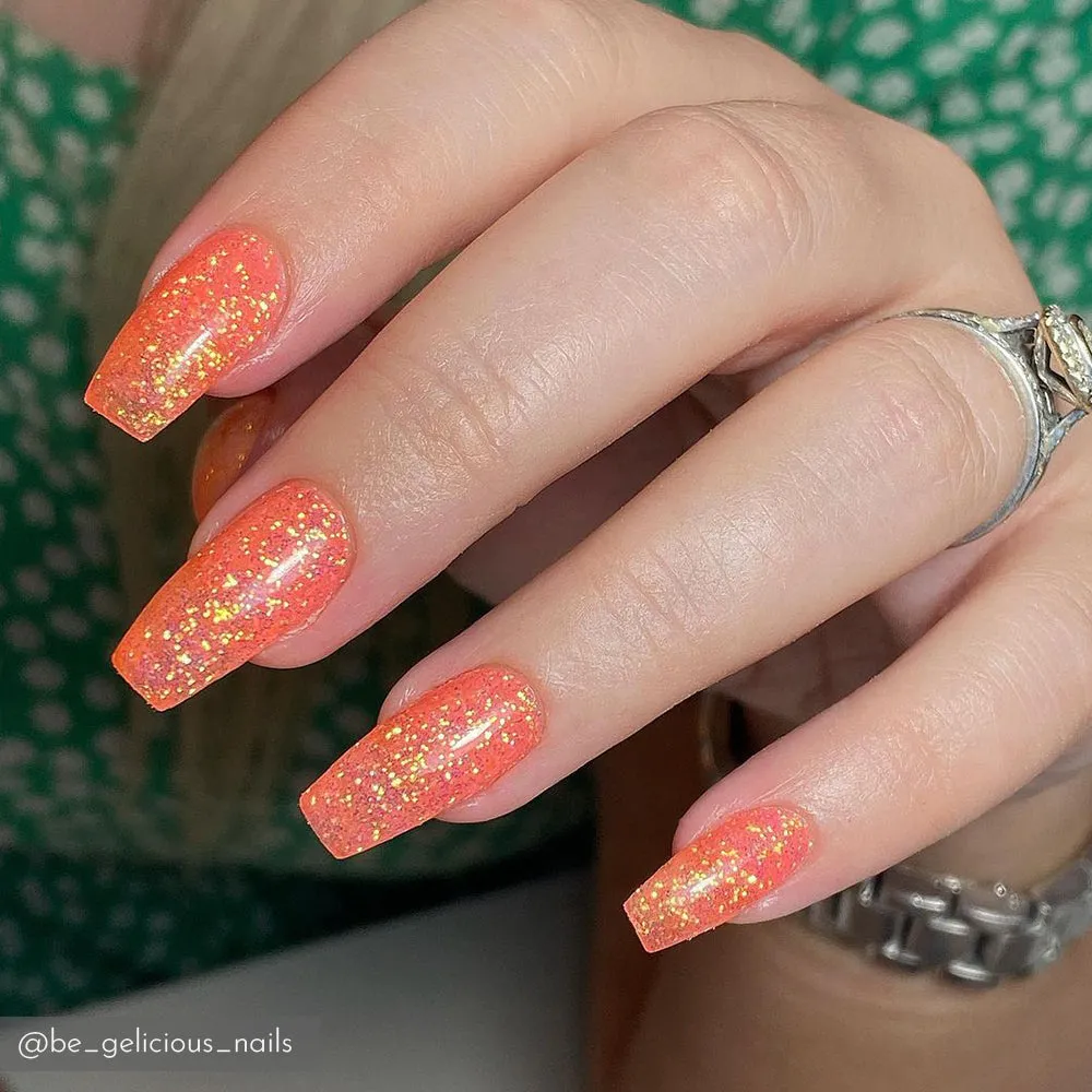 Iz Beauty Tangerine Terror nagelglitter orange