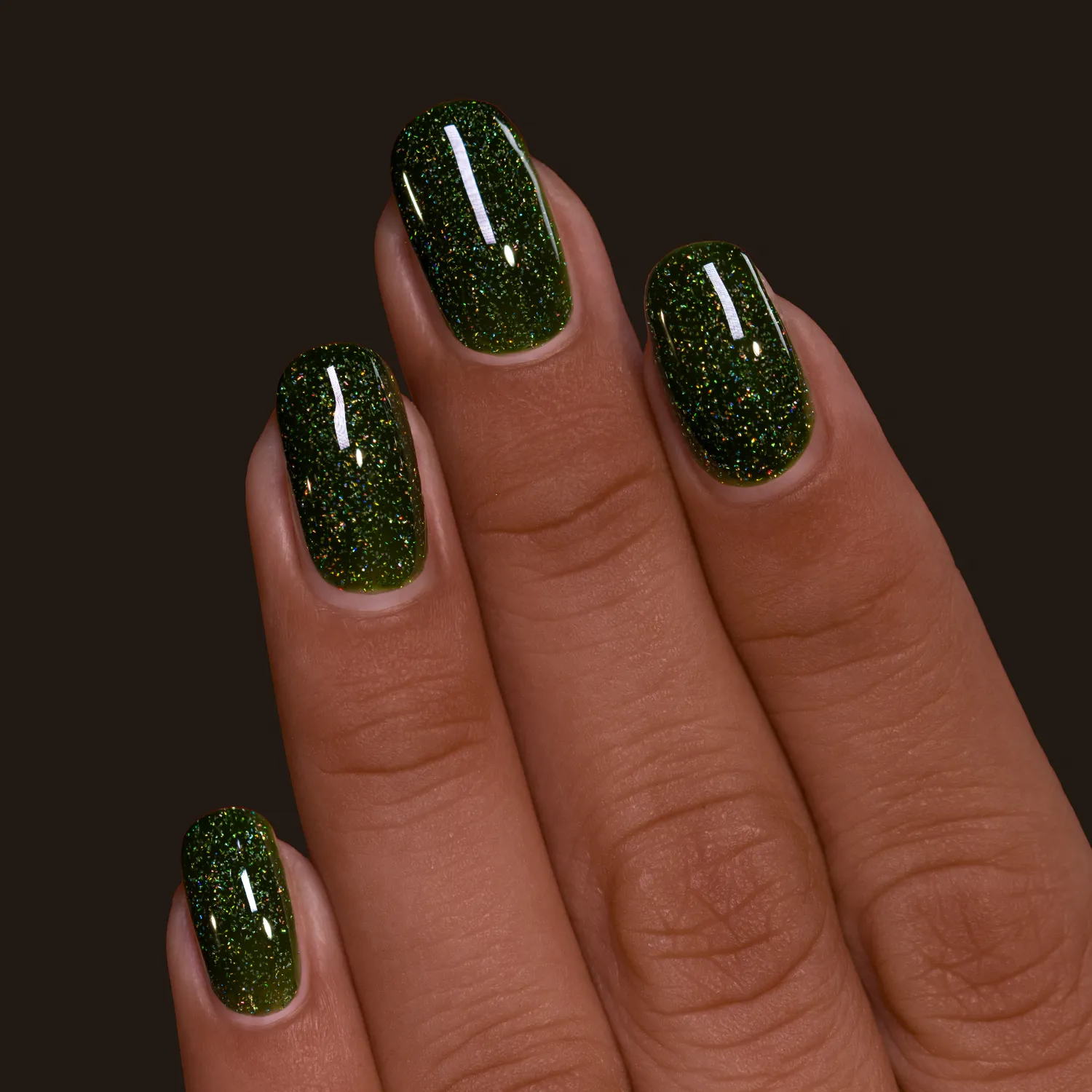 ILNP Forest Drive nagellack grönt holografiskt jelly