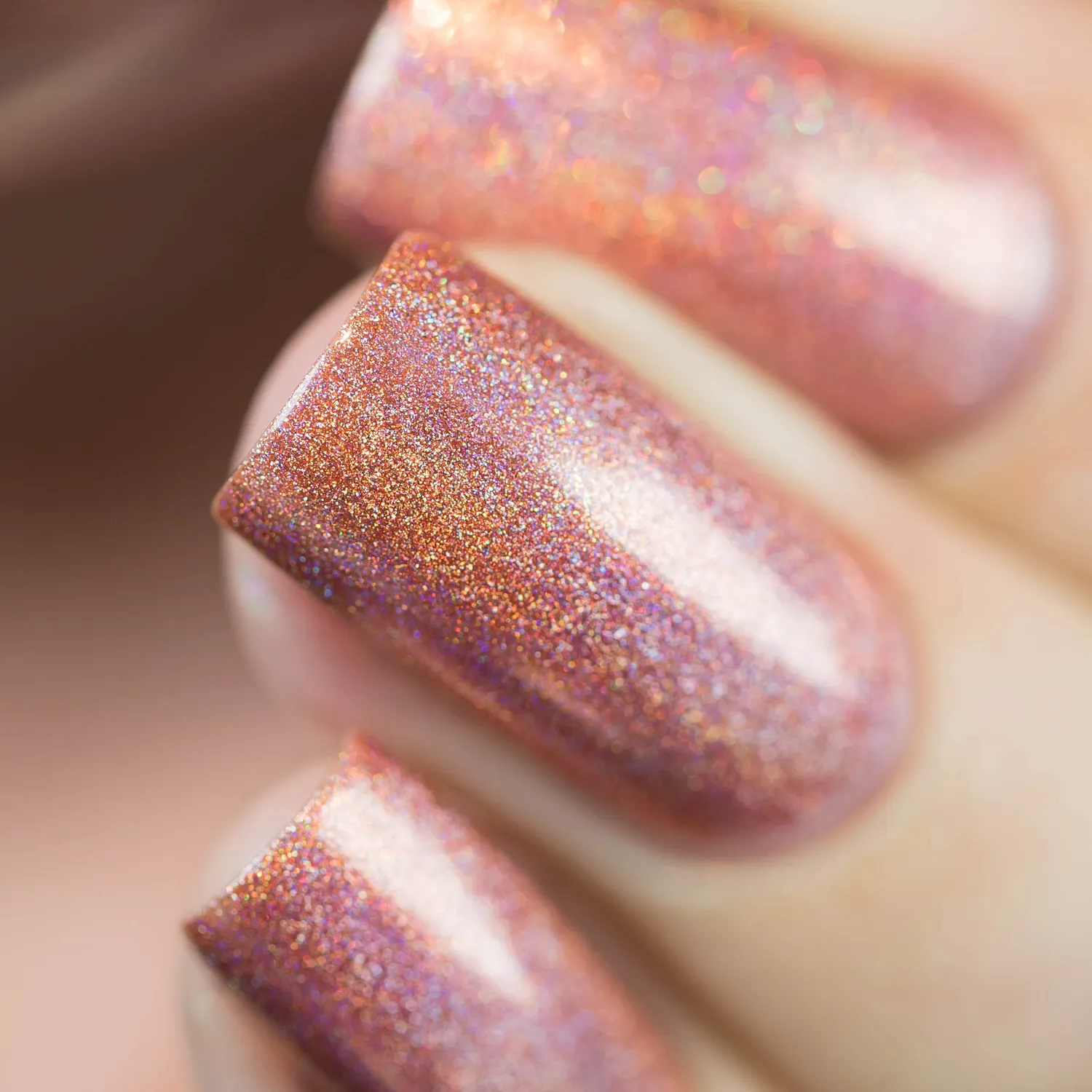 ILNP Ultra Holo Grace nagellack guldpeach holografiskt