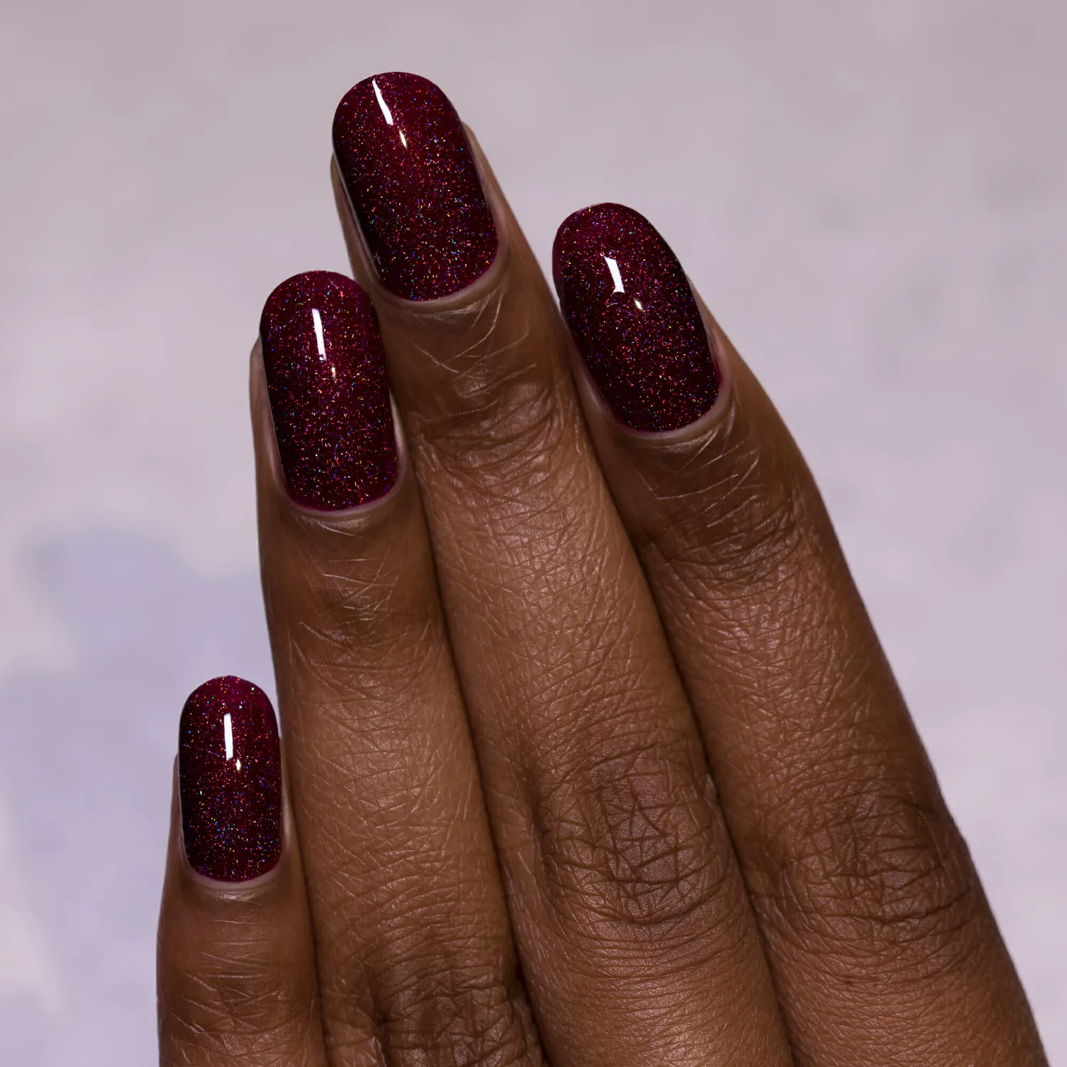 ILNP Diablo nagellack oxblood holografisk
