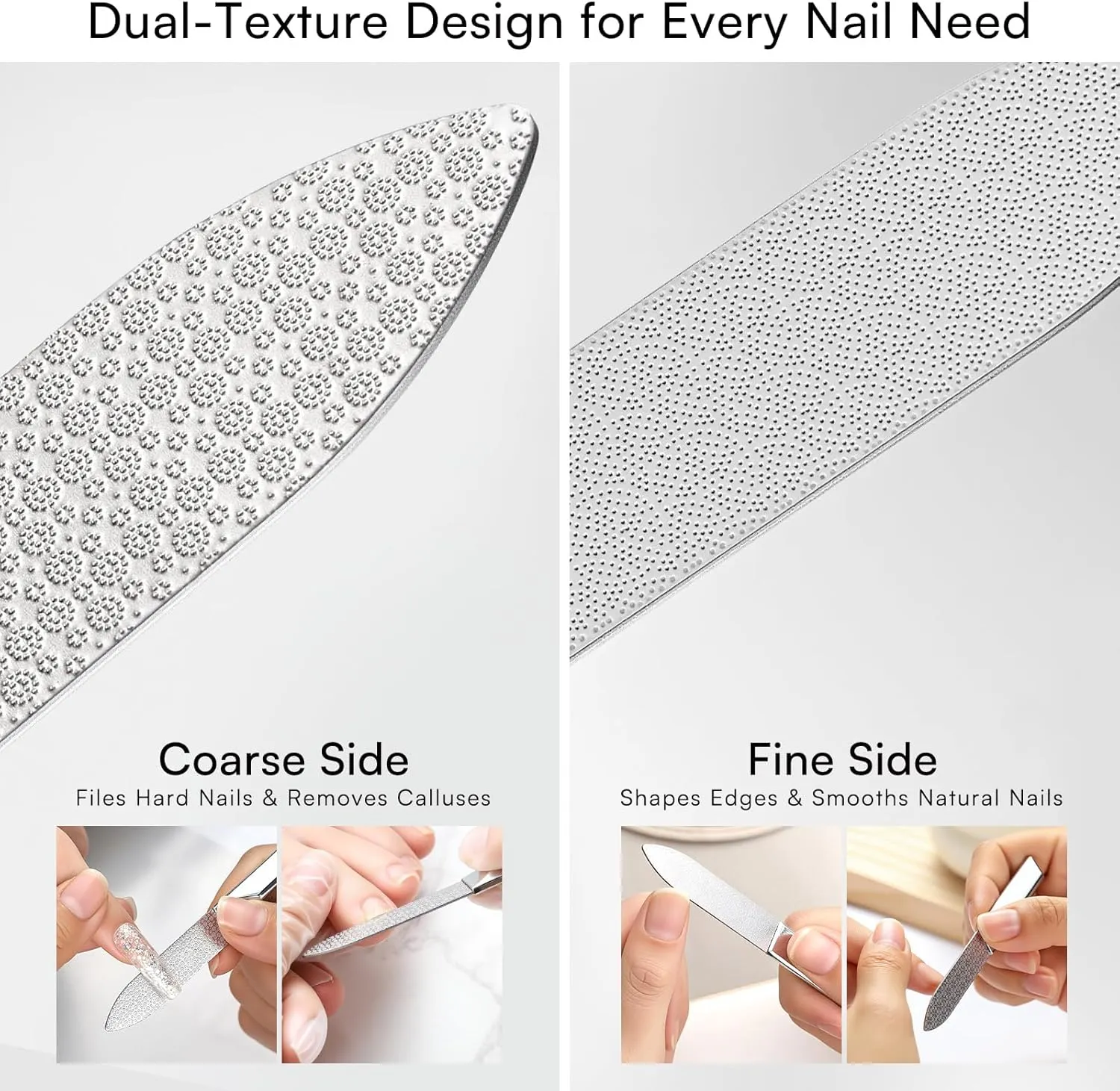 Makartt Metal Nail File metallnagelfilar 2-pack