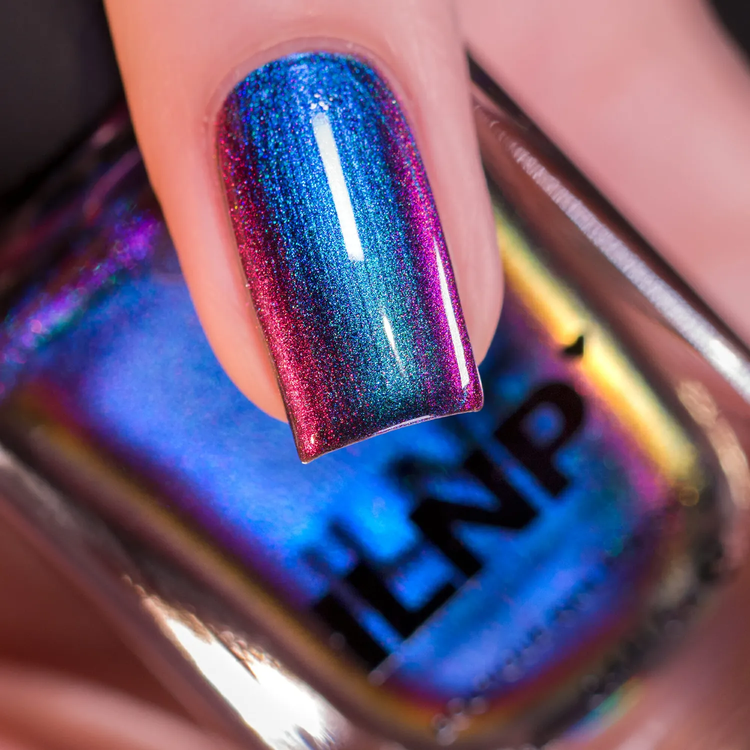 ILNP Birefringence Ultra Chrome nagellack multikrom blå