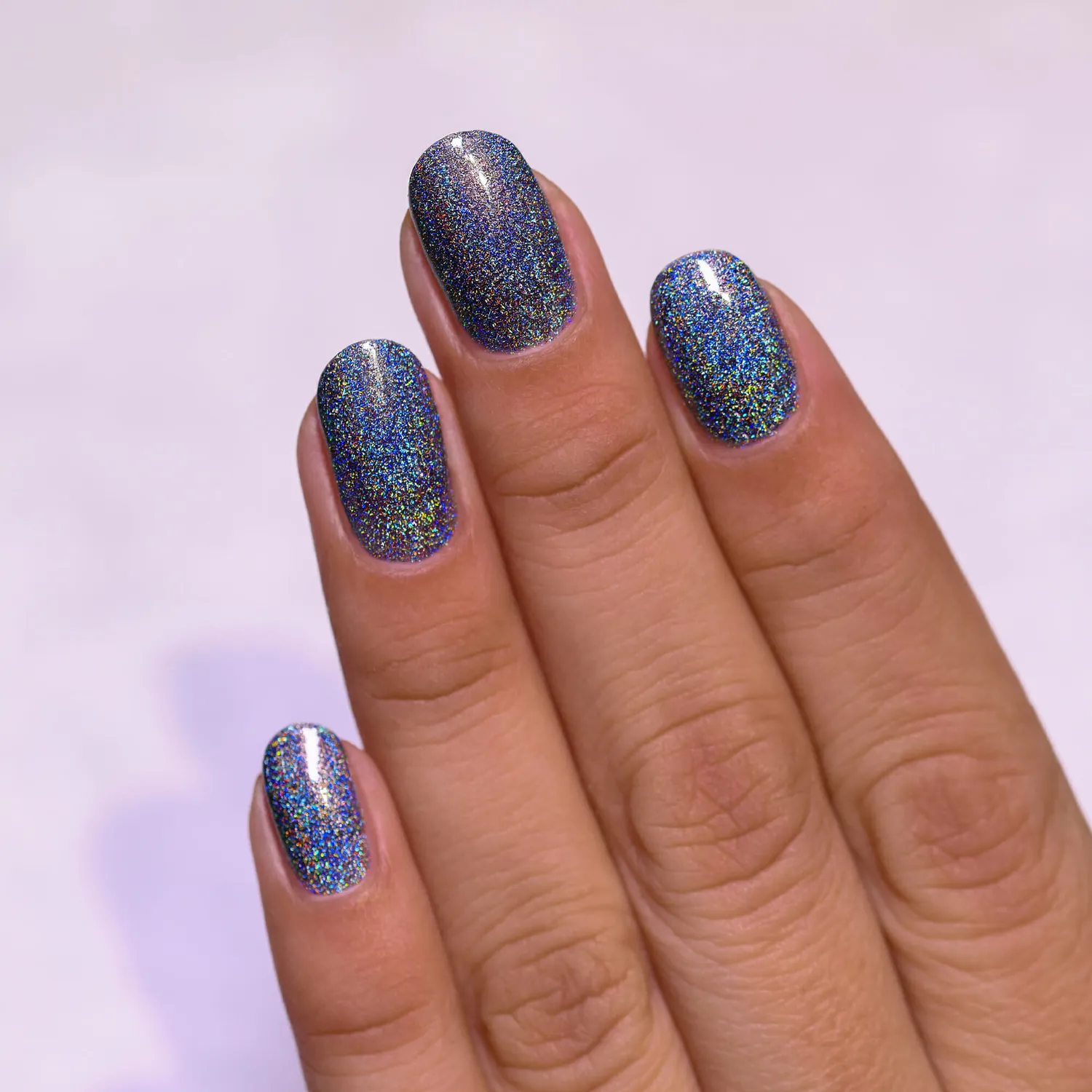 ILNP Maiden Lane nagellack mörkgrå holografiskt