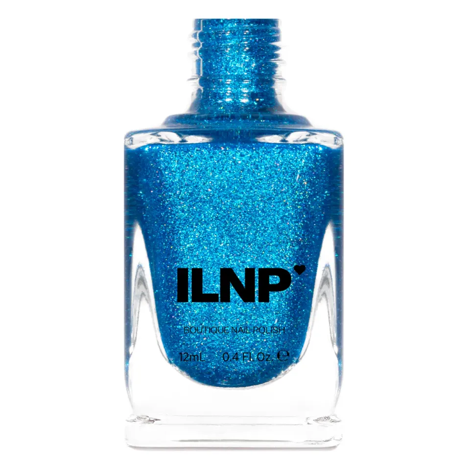 ILNP Cabana Cannonball nagellack holografiskt blå