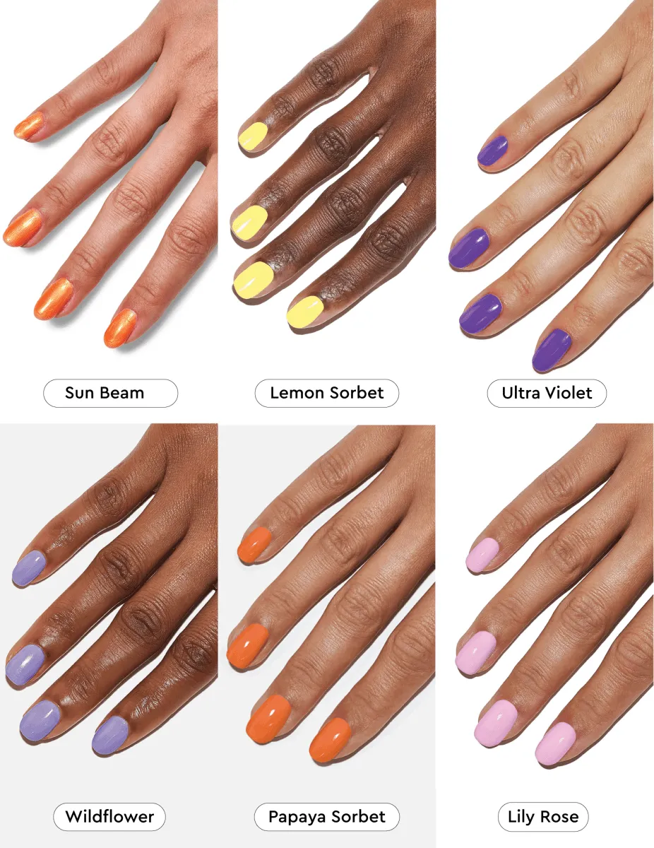 Le Mini Macaron Sunset Skies gellack 6-pack pastell