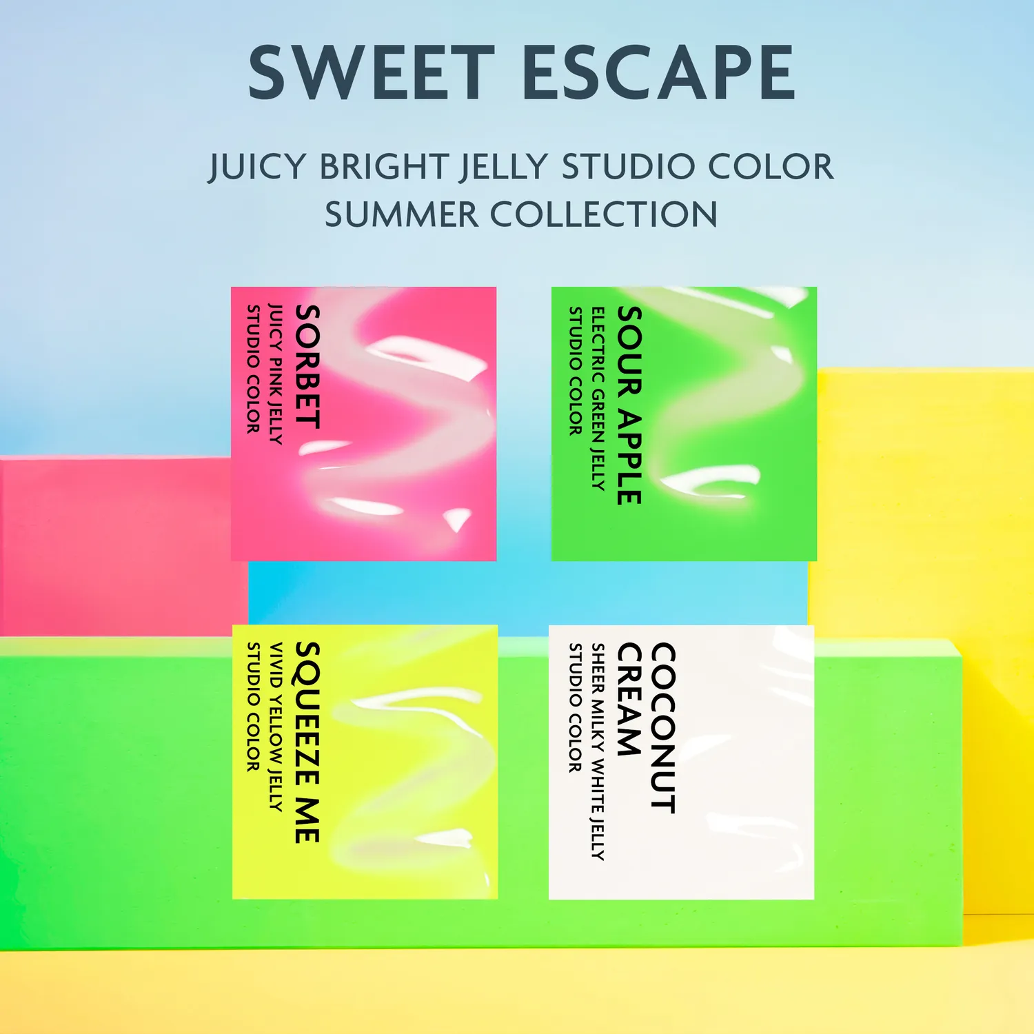 ILNP Sweet Escape nagellack 4-pack jelly byggbar