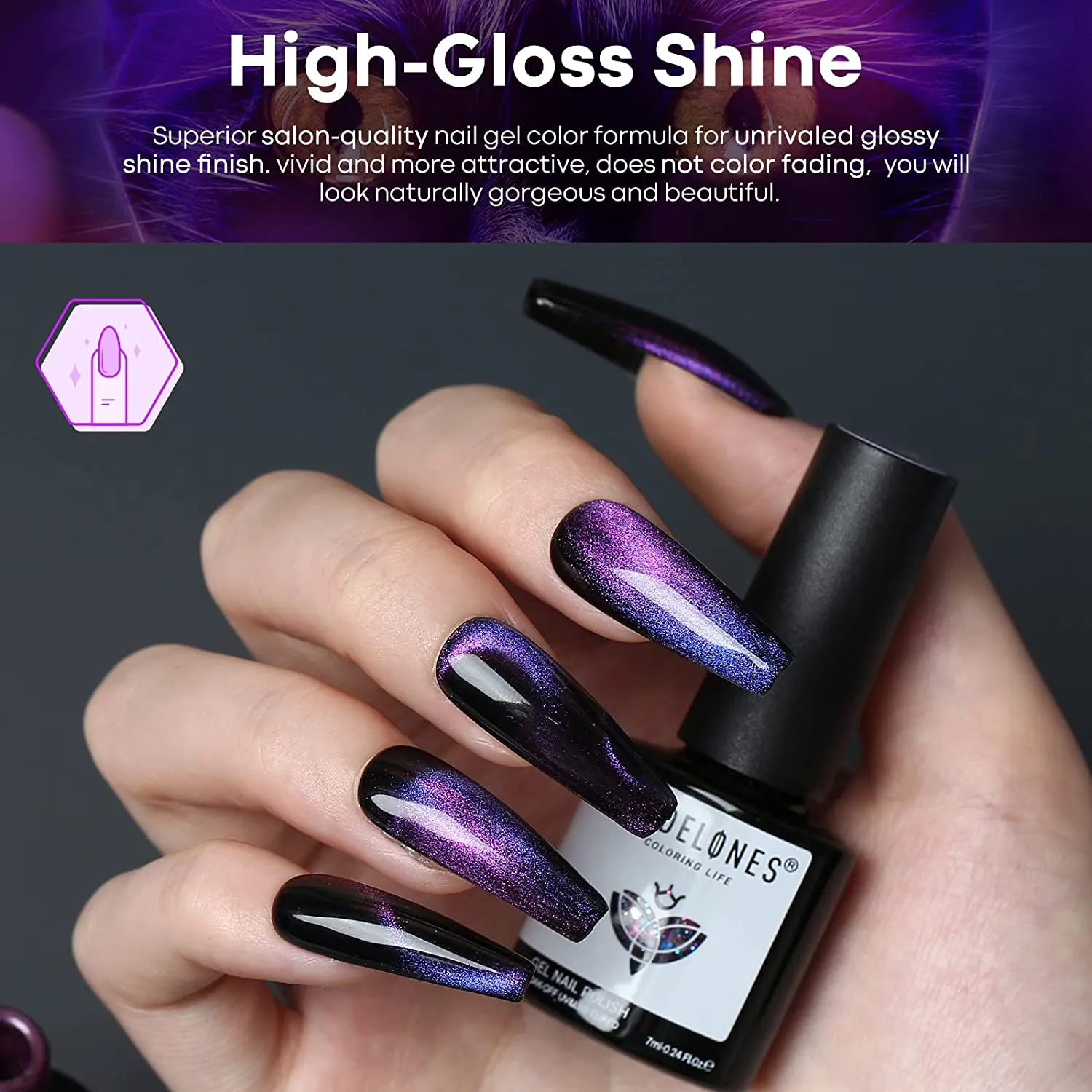 modelones Cat Eye Vibe gellack set cat eye 6-pack