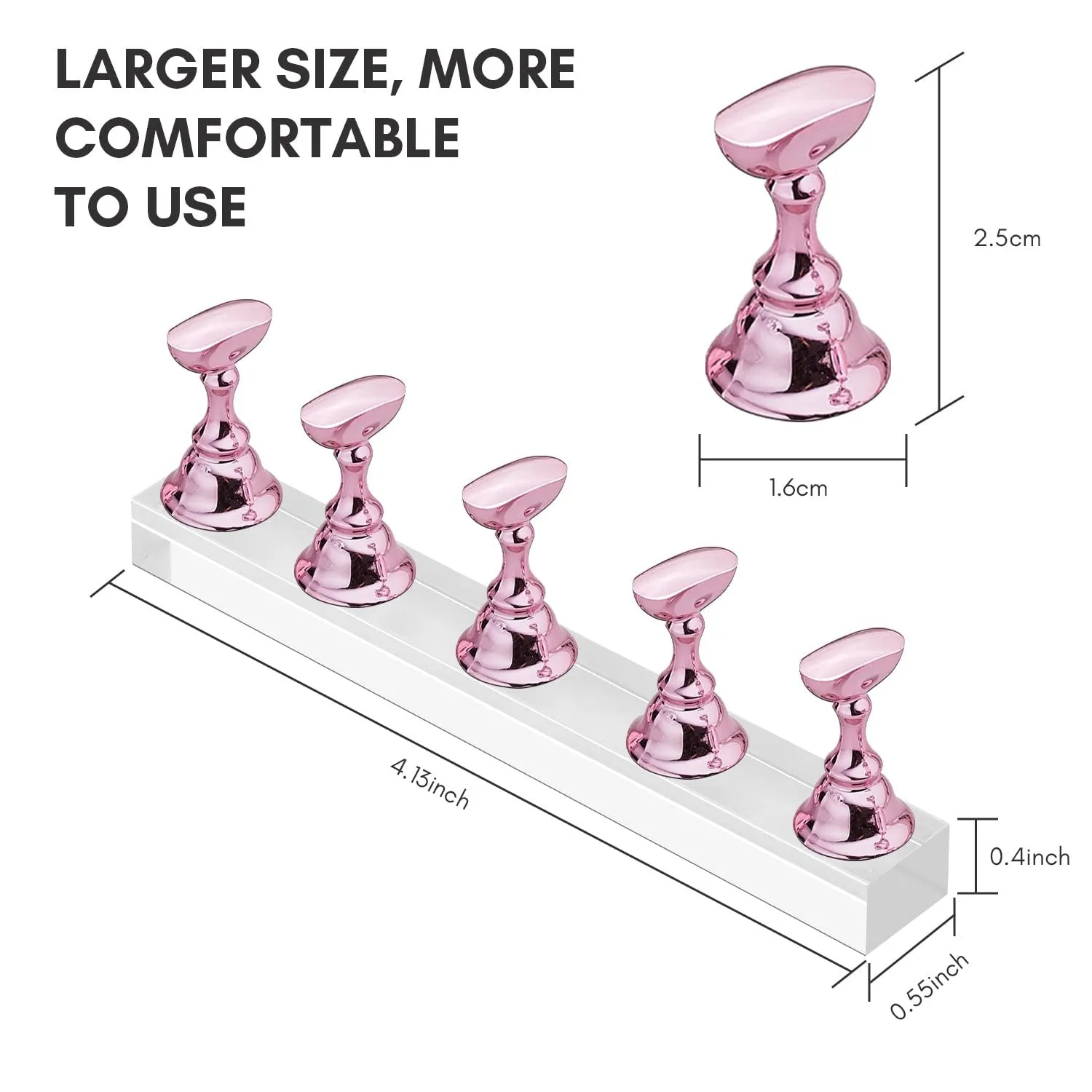 Makartt Nail Stand nagelställ aurora clear flower 10-pack