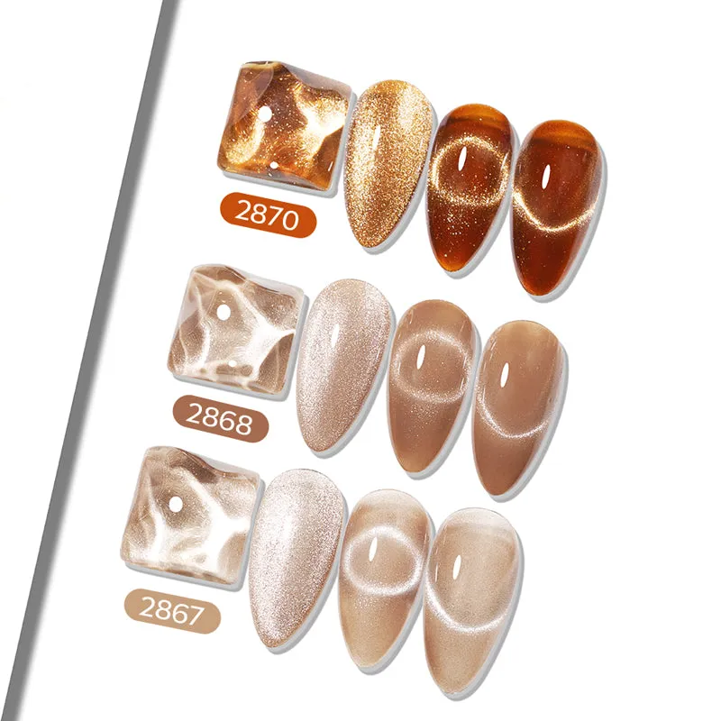 Modelones Sun Glow gellack 6-pack cat eye brun