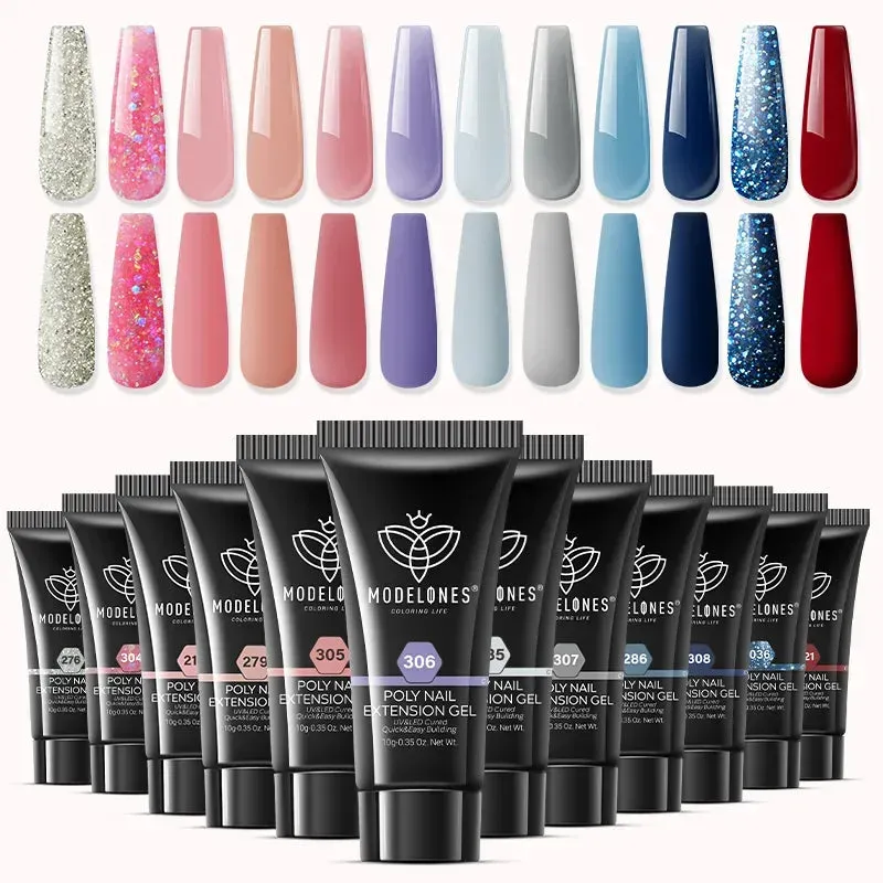 Modelones Modern Muse polygel set 12-pack krämig nude