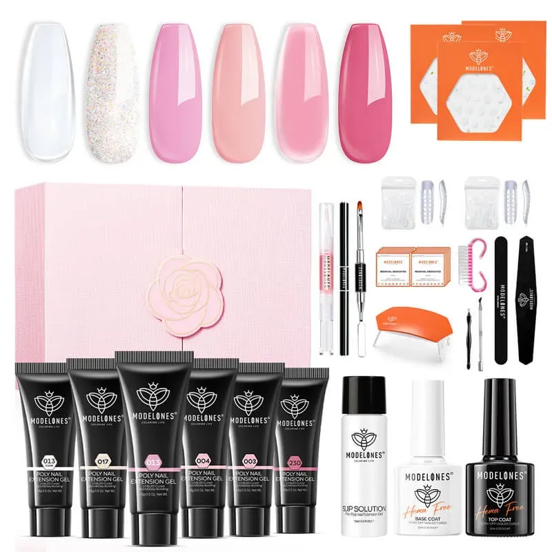Modelones Cupid's Kiss polygel 6-pack rosa kit
