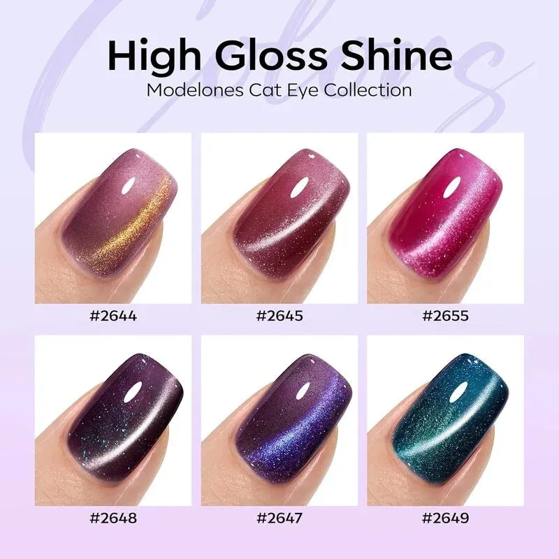 Modelones Lush Velvet gellack 6-pack cat eye