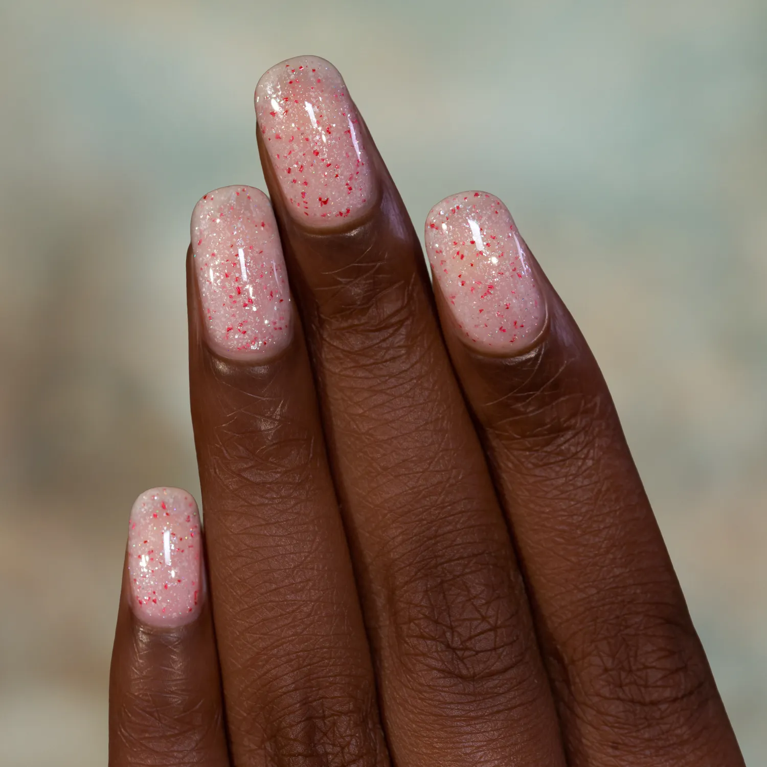 ILNP North Pole nagellack mjölkvit glitter