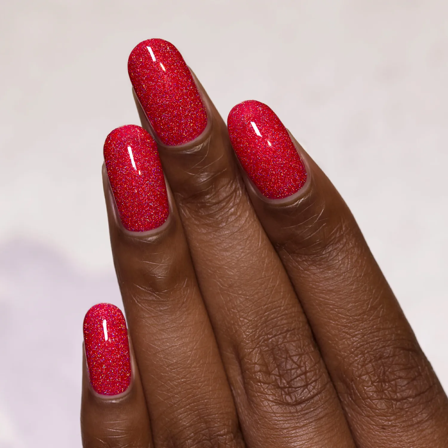 ILNP Poppy nagellack jelly röd holografisk