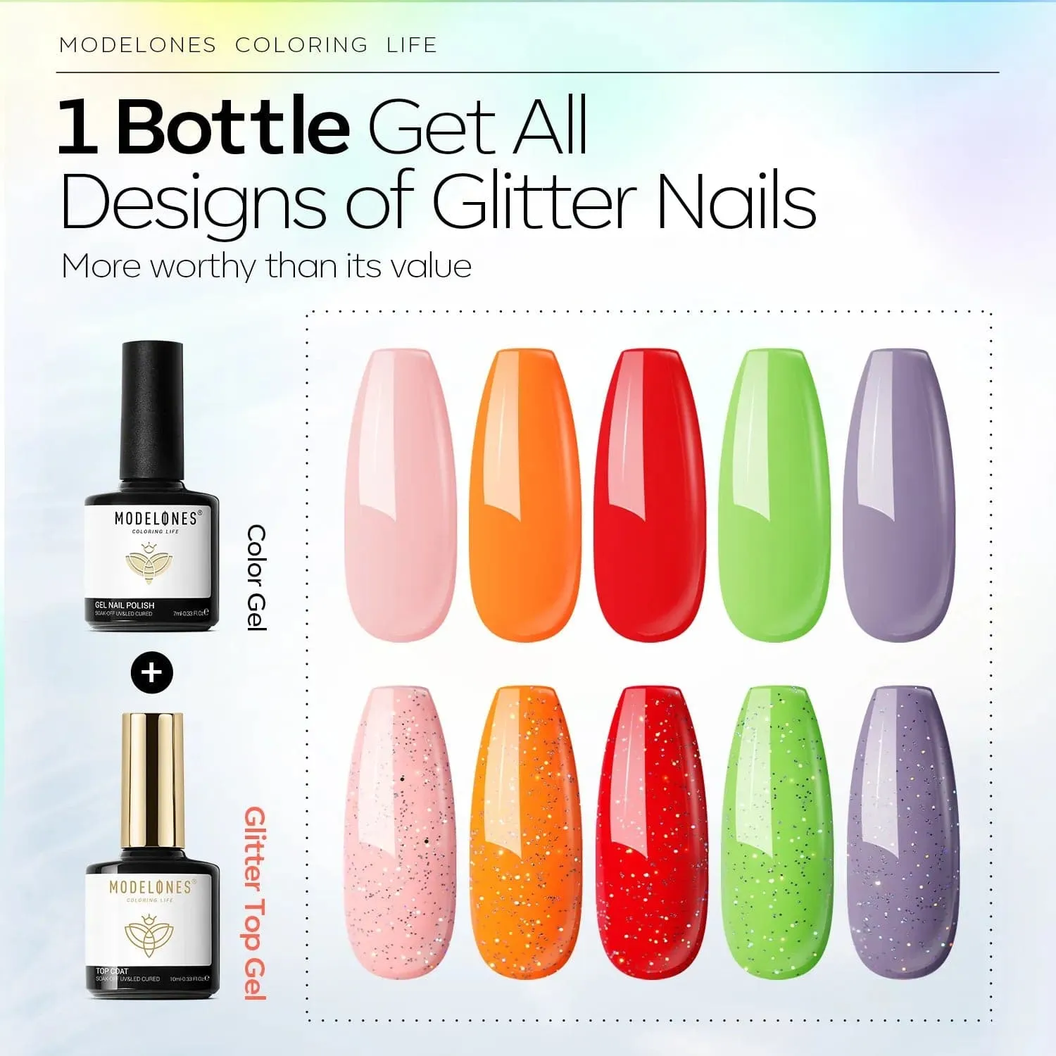 Modelones Aurora Chameleon top coat 10 ml laser