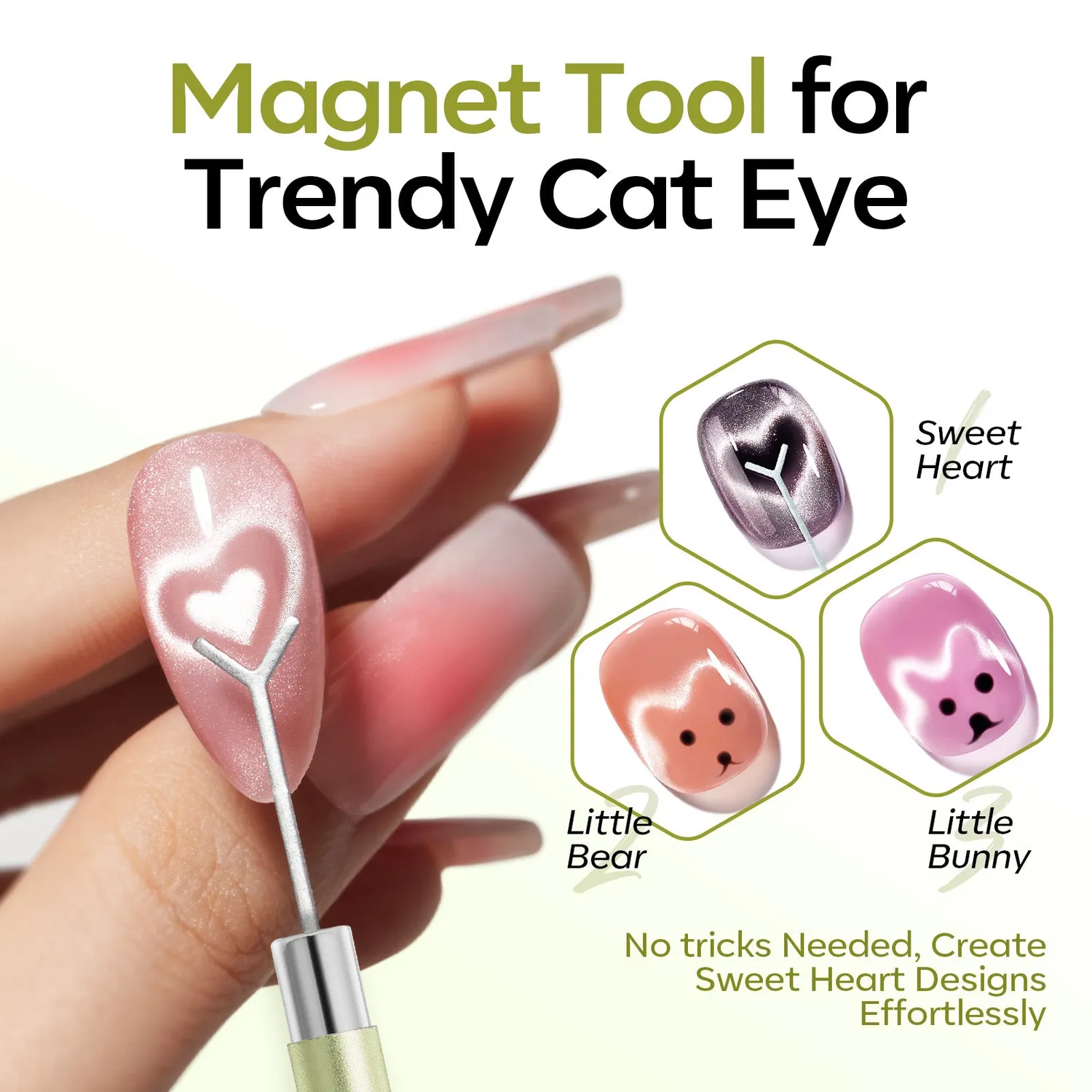 Modelones Cat Eye nagelkit magnet 6 delar cat eye