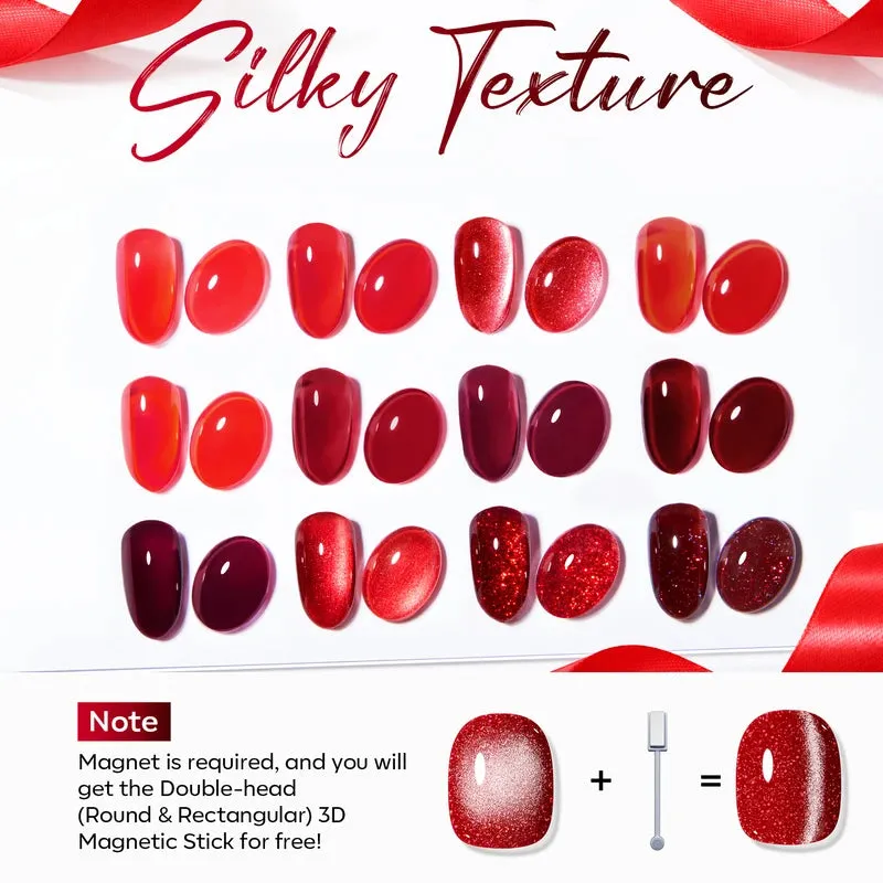 Modelones Hold Me Close gellack set 12-pack röd HEMA-fri