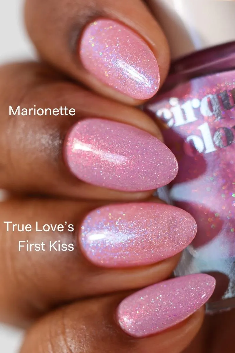Cirque Colors Marionette nagellack pastellrosa holografisk