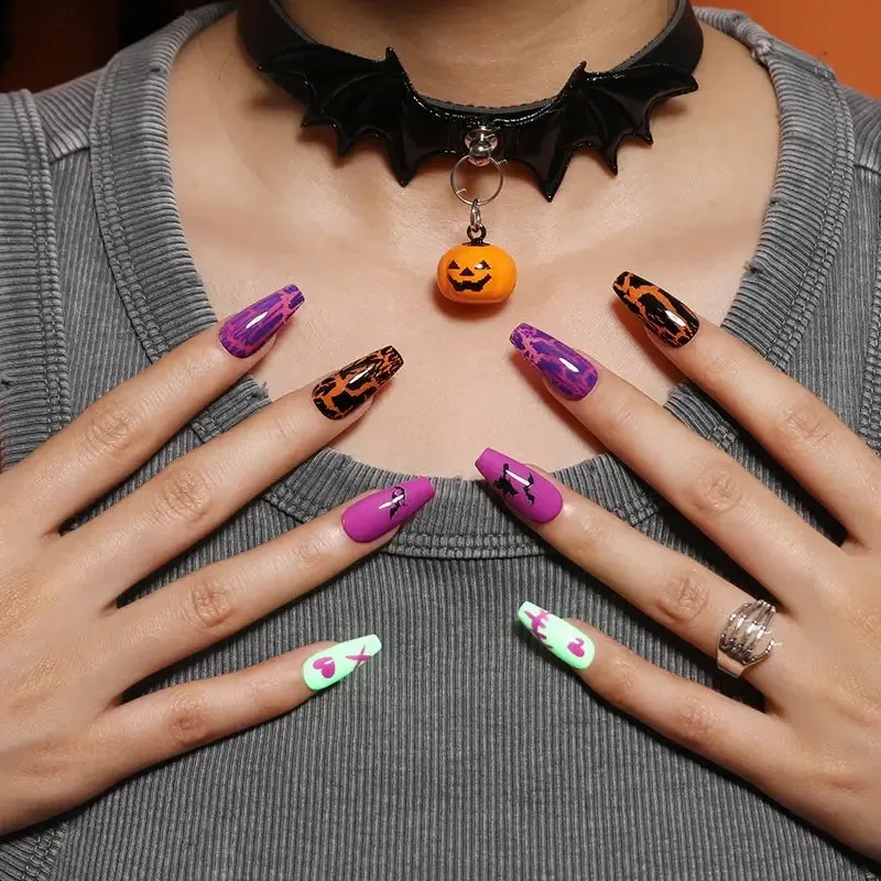 modelones Shattered Mask nagellacksset 6 färger halloween glow