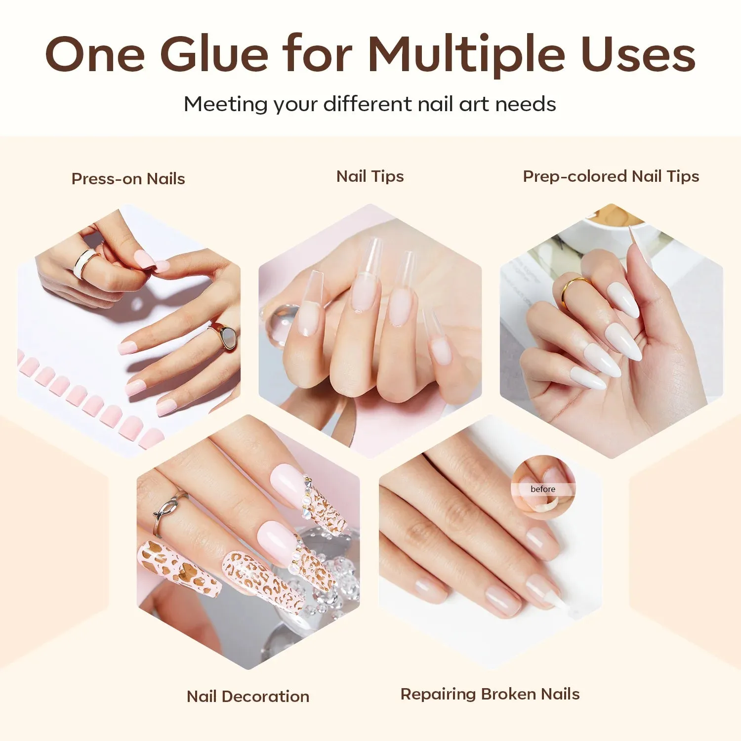 modelones Nail Bond nagellim för lösnaglar
