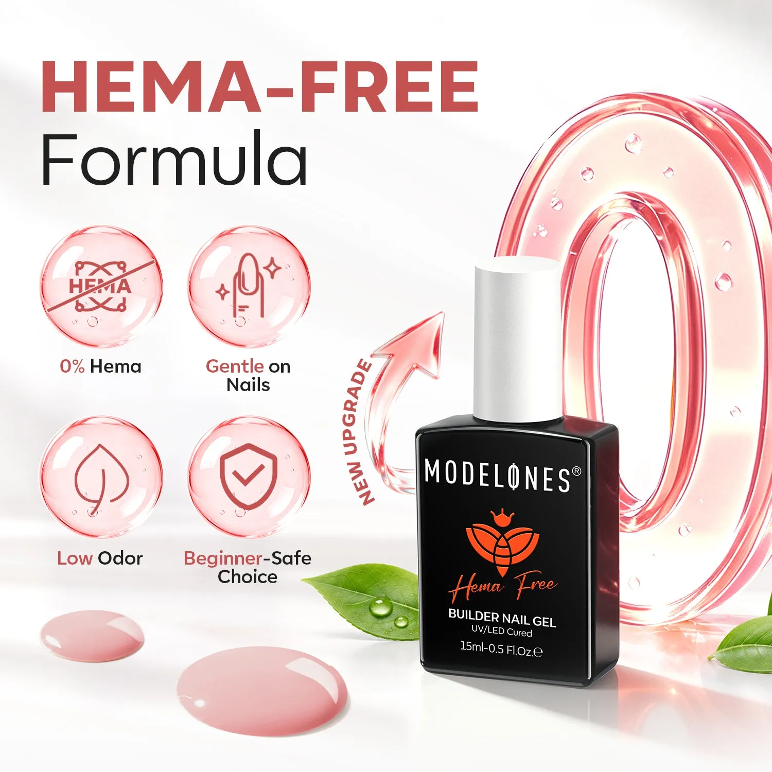 modelones Nude Melon builder gel 15 ml HEMA-fri nude