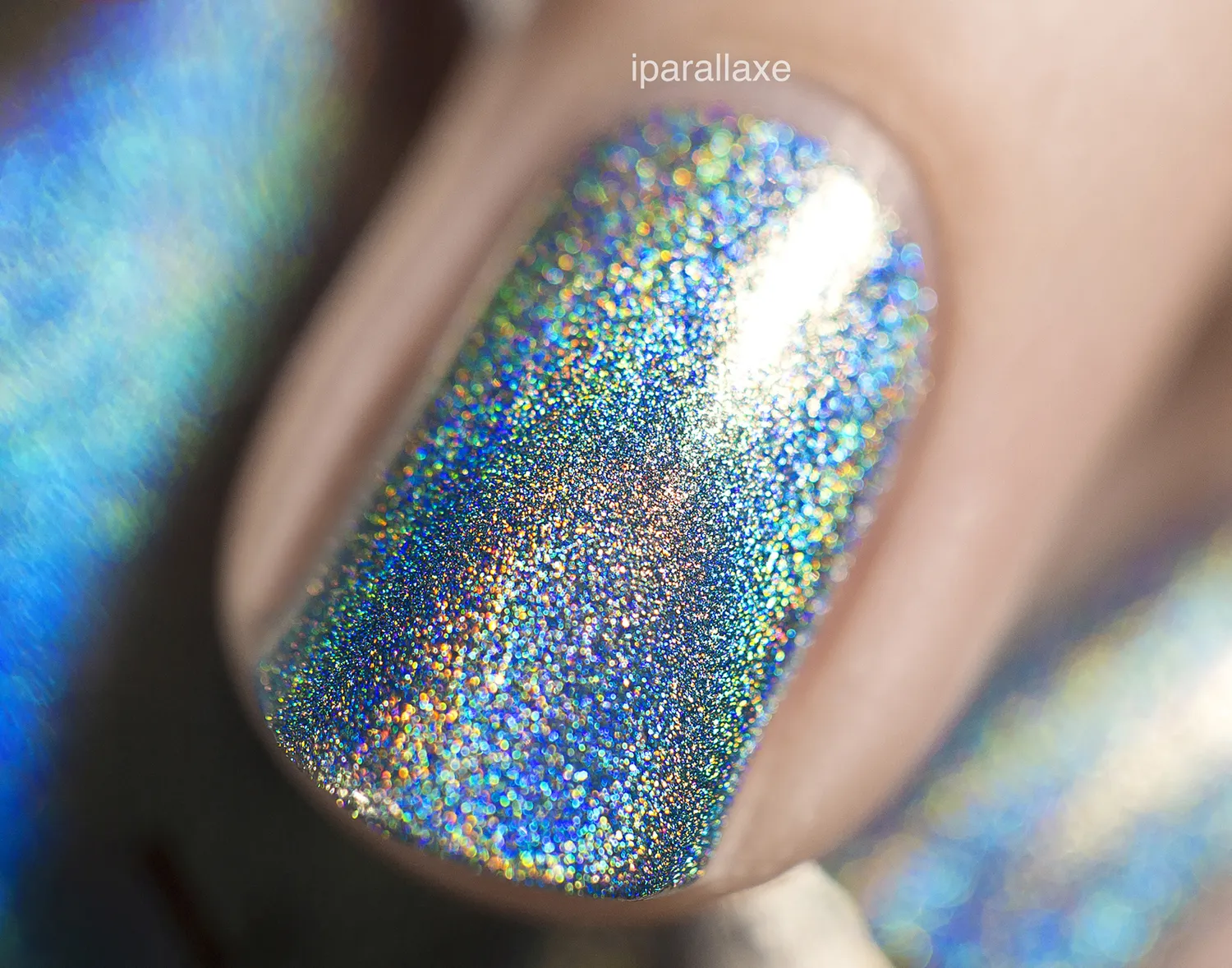 ILNP Aria nagellack holografiskt himmelsblått