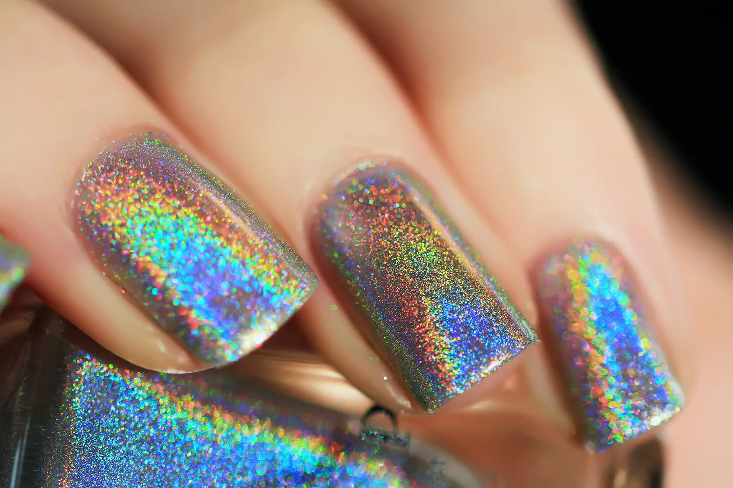 ILNP MEGA S nagellack holografiskt silver