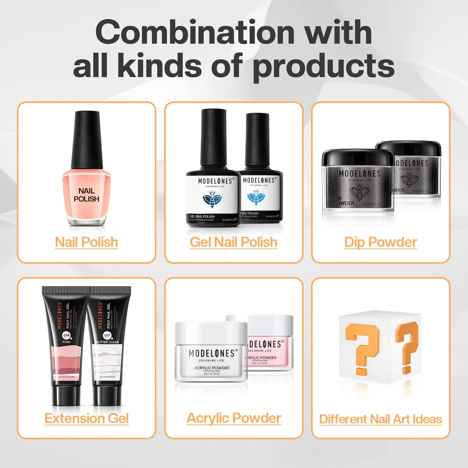 Modelones Base & Top Coat gelset 10 ml blank