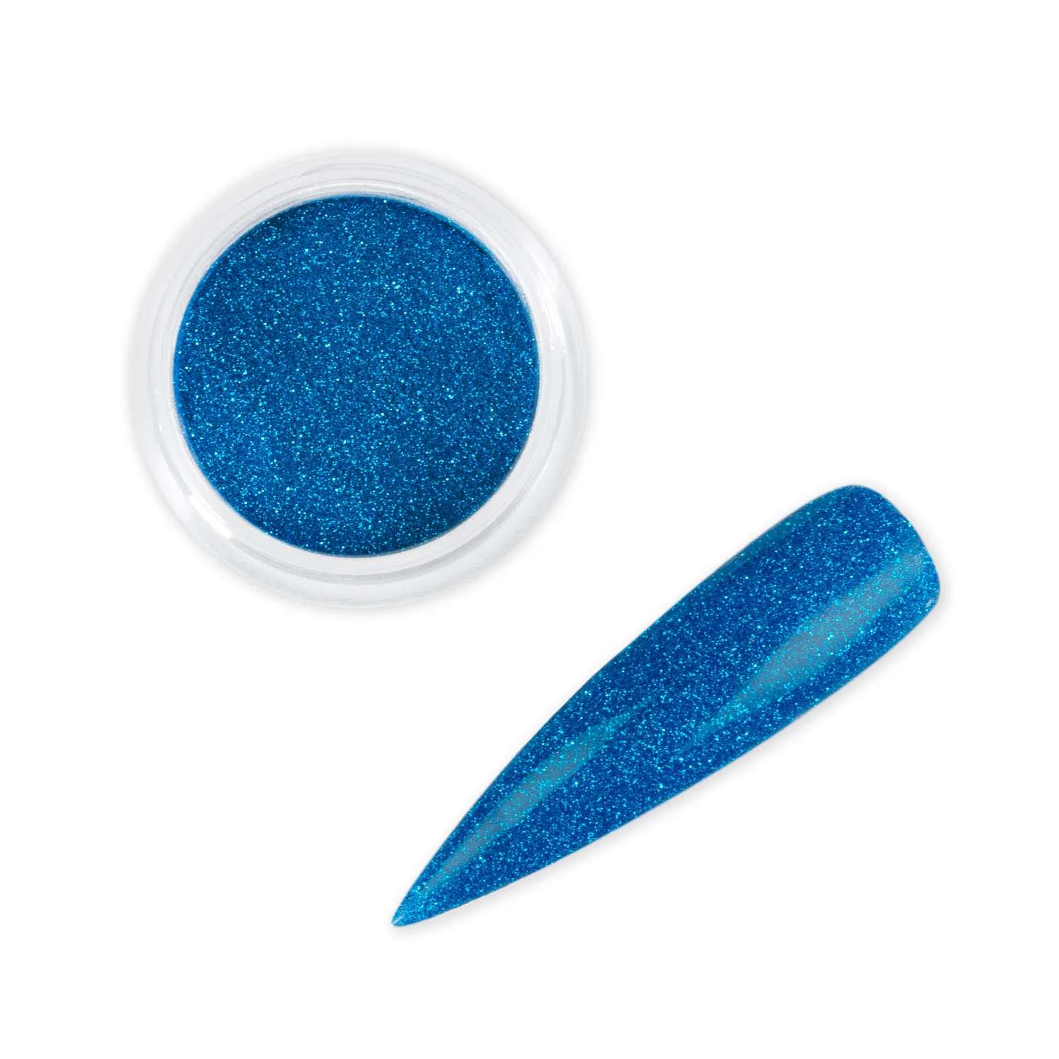 Iz Beauty blått nagelglitter medium 6g