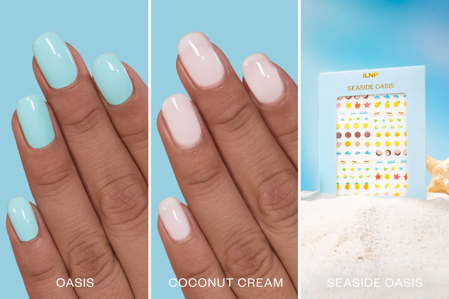 ILNP Beach Day Bundle nagellack 3-pack somrigt
