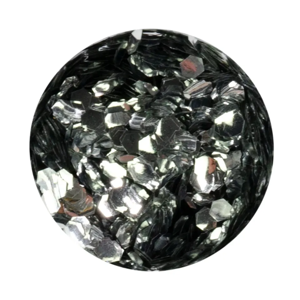 Iz Beauty Platinum Hexagon glitter silver 6g chunky
