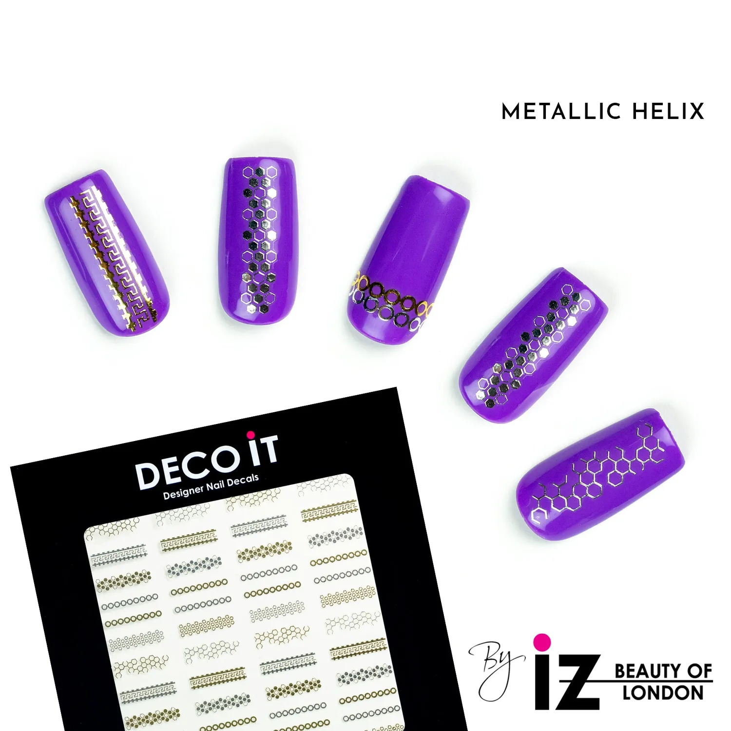 Iz Beauty Metallic Helix nageldekalar 50-pack metallic