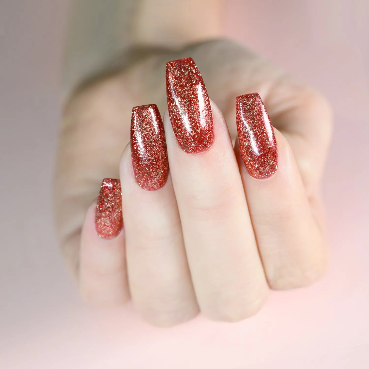 GEL&GO Bright Spark GG1067 glittergel 12 ml koppar