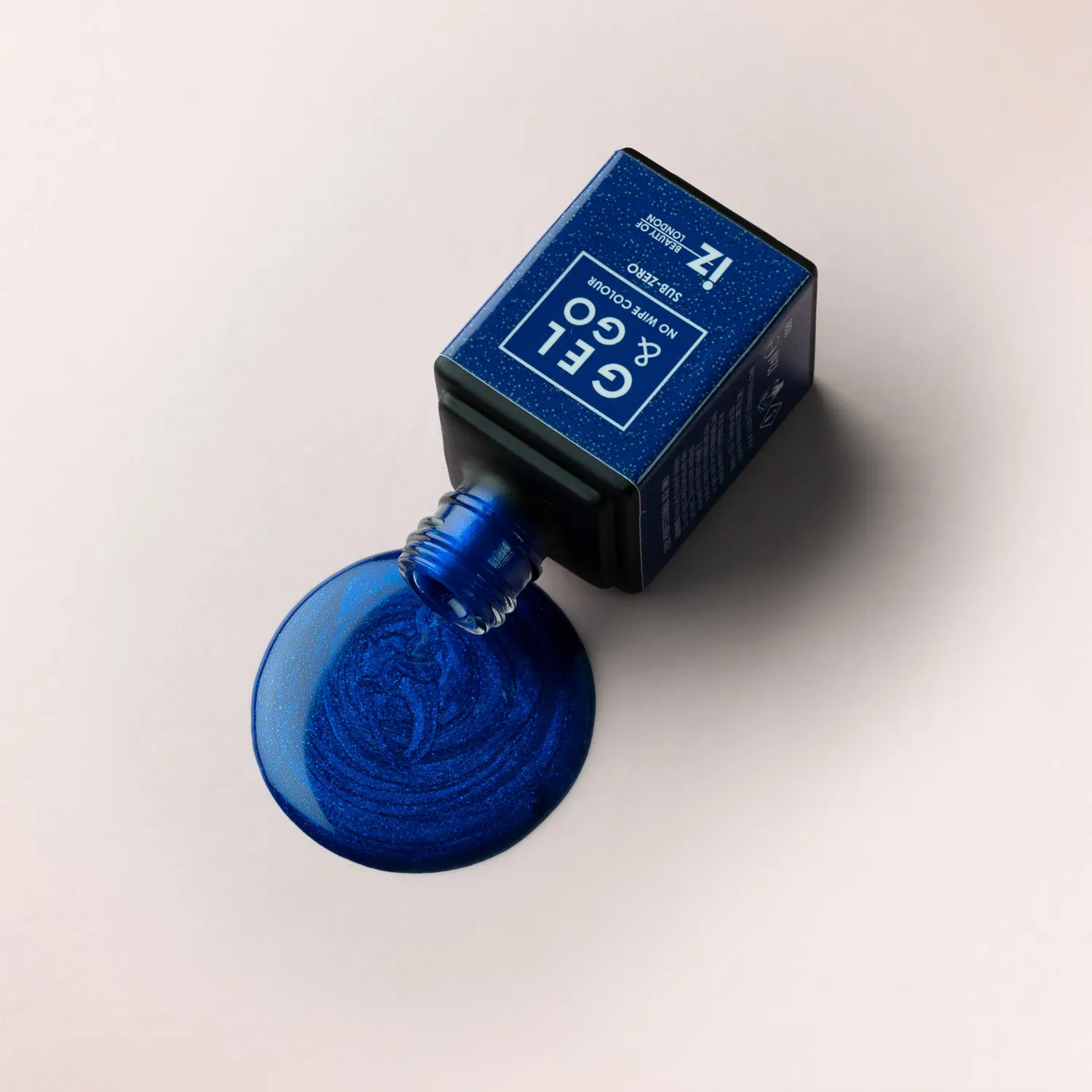 Iz Beauty GEL&GO Sub Zero GG1088 gellack 12 ml glitterblå