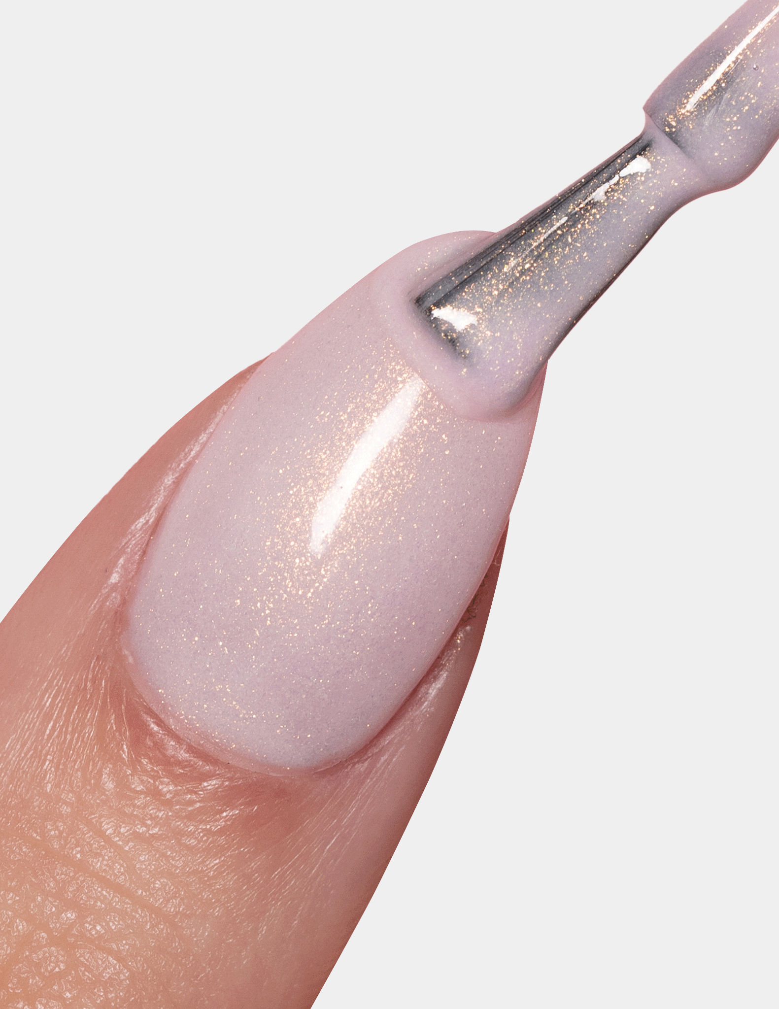Le Mini Macaron Pink Quartz gellackskit ljusrosa skimmer