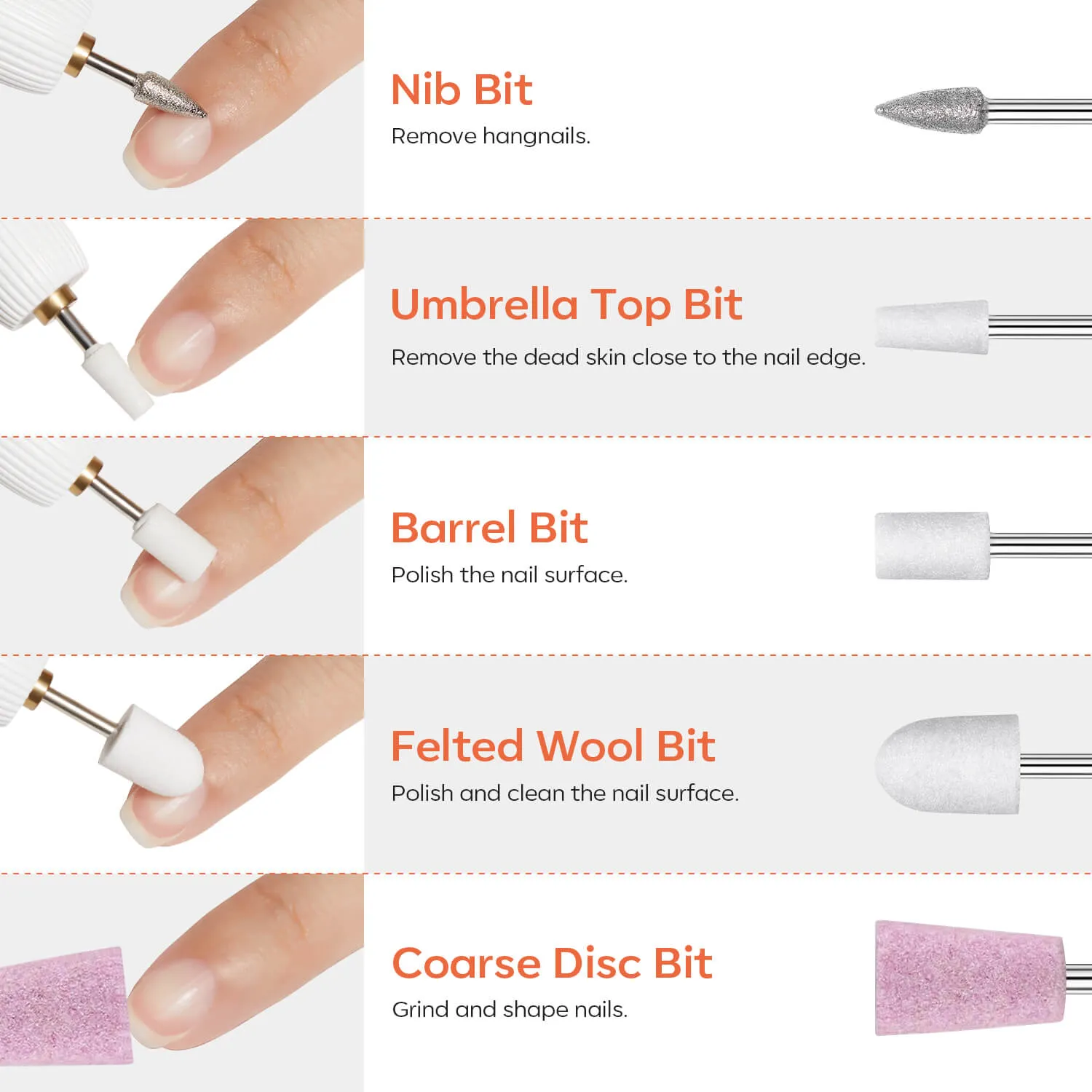 Modelones nagelborr bits-set 24 delar 3/32" universal