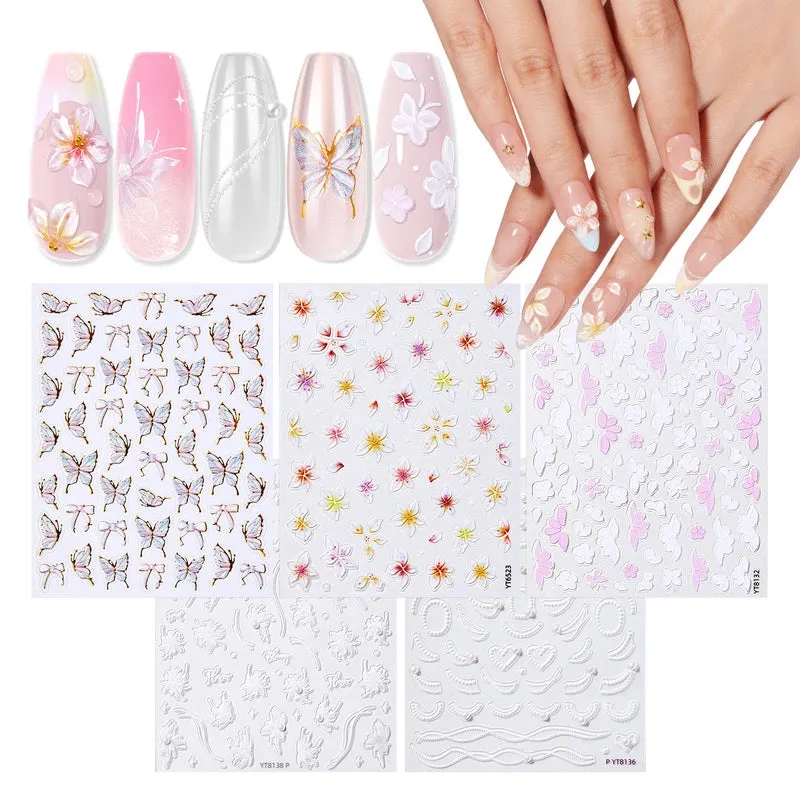 Modelones Spring Love nagelklistermärken 5-pack