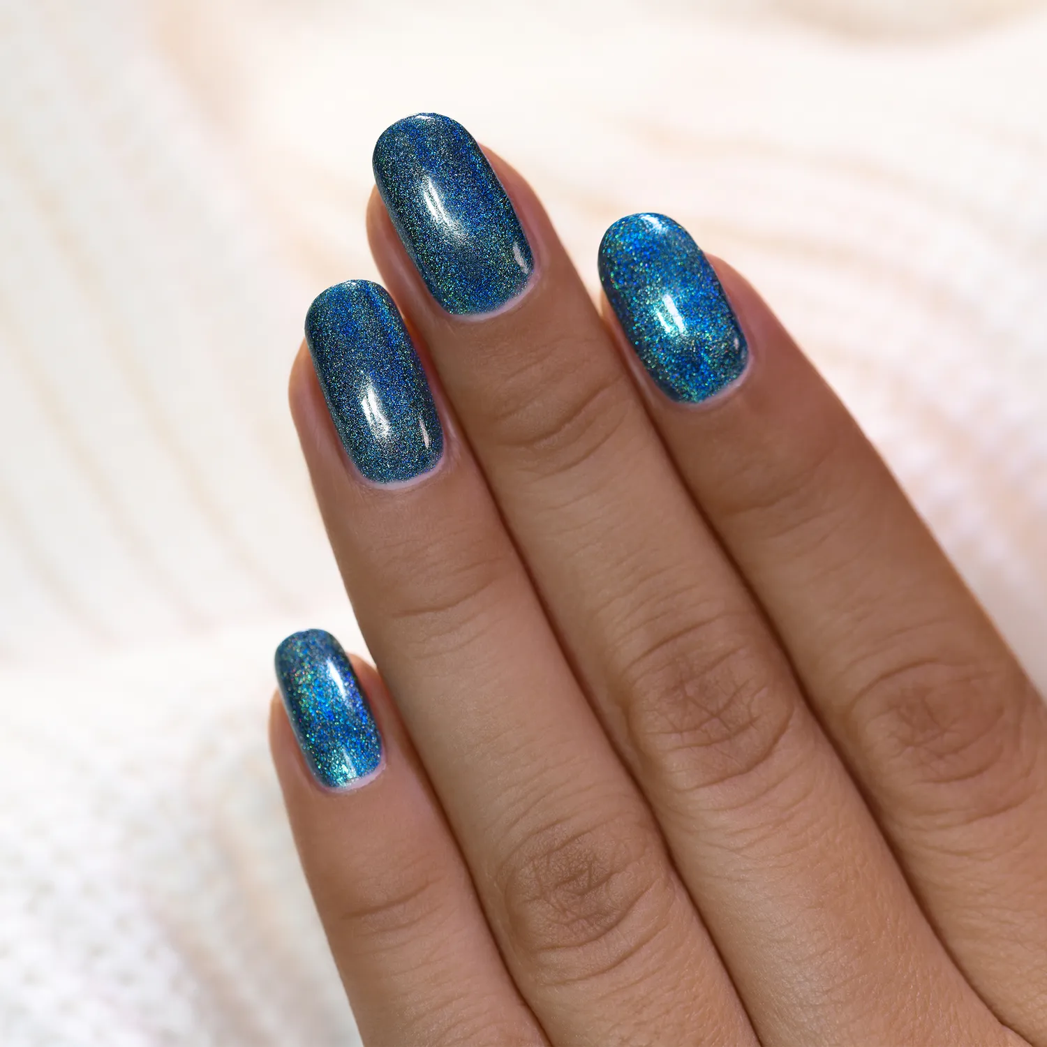 ILNP Emma holografiskt nagellack safirblå Ultra Holo