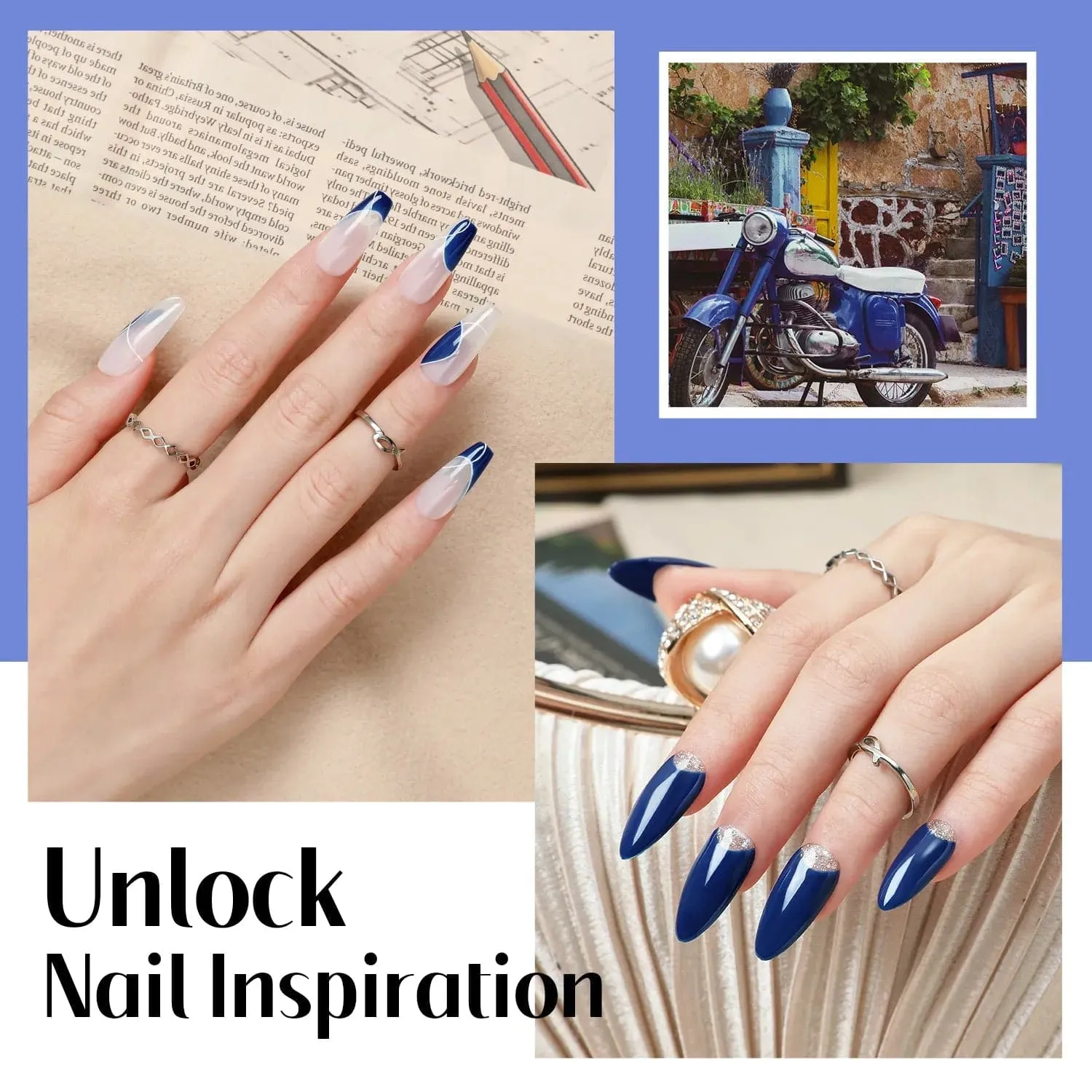 Modelones Inspire Gel Fantasy gellack 15ml blå
