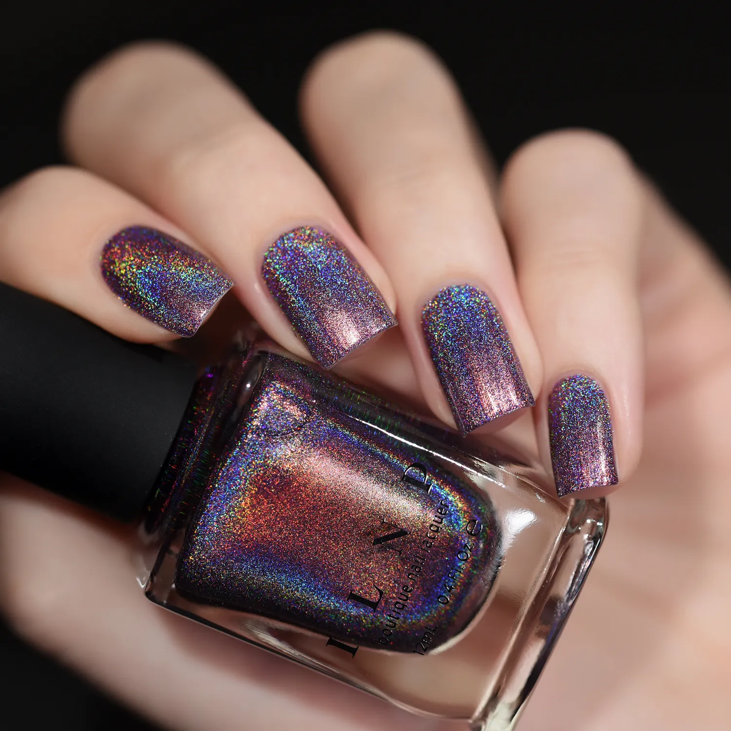 ILNP Ultra Holo Charmed nagellack plommon holografiskt