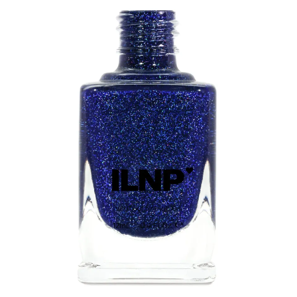 ILNP At Sea Set Sail nagellack koboltblå holo jelly