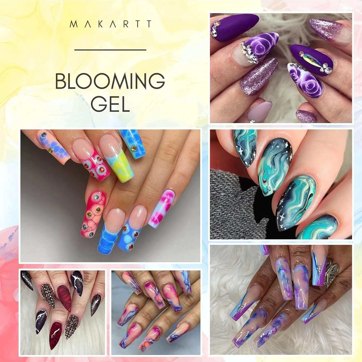 Makartt Blooming Gel Polish 15ML gellack marmor transparent