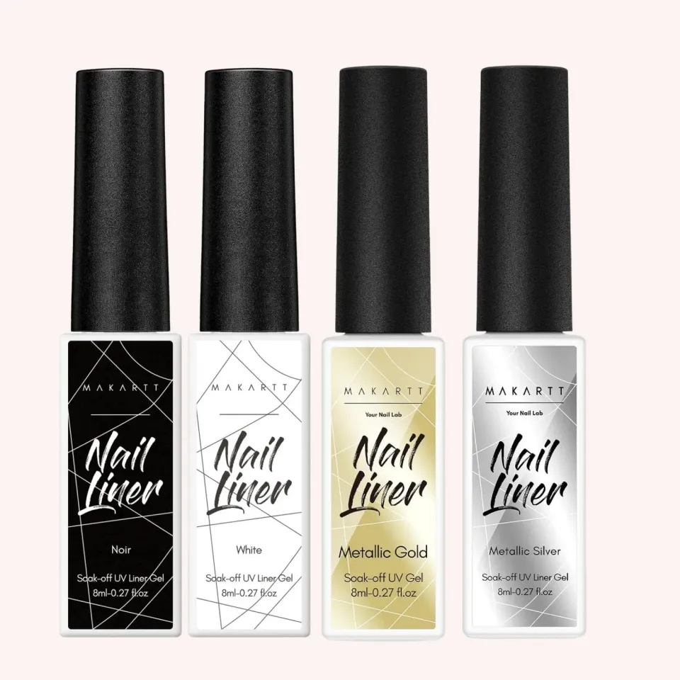 Makartt Gel Liner nagellack Black White kit