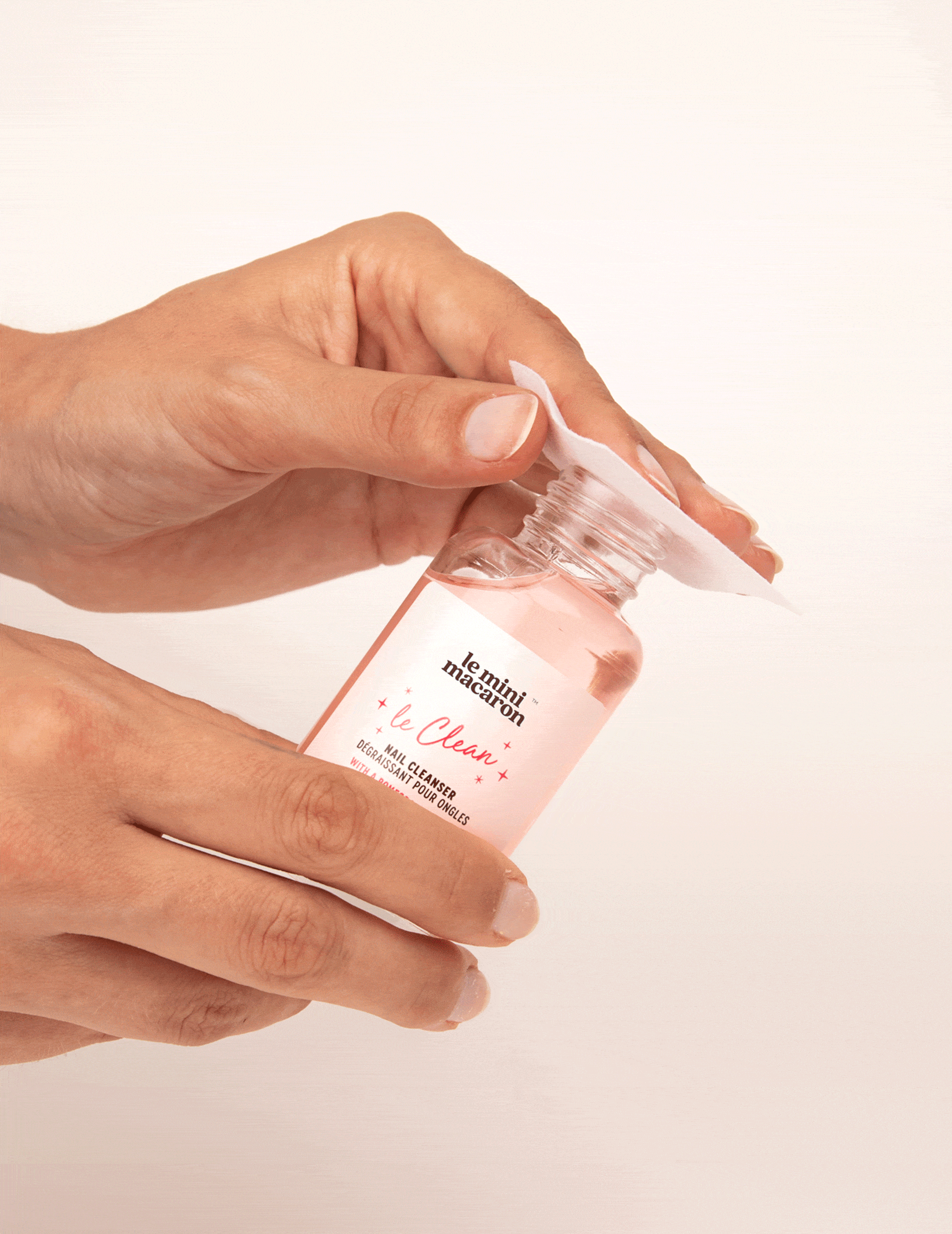 Le Mini Macaron torra luddfria nail wipes prep