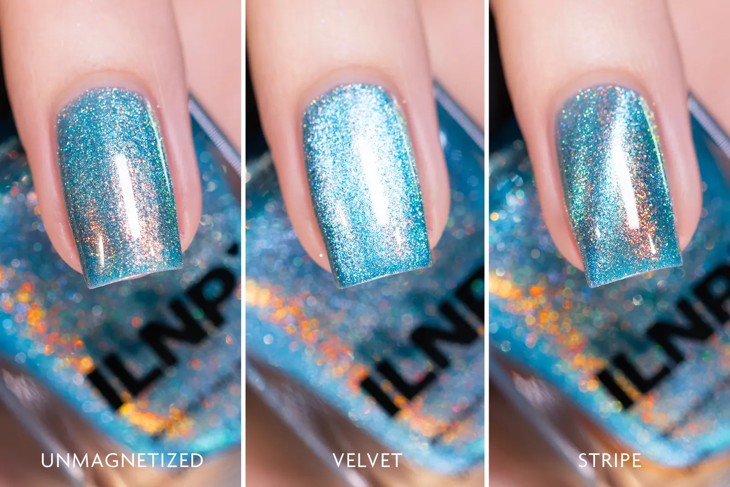 ILNP Flashing Lights nagellack petrol magnetisk