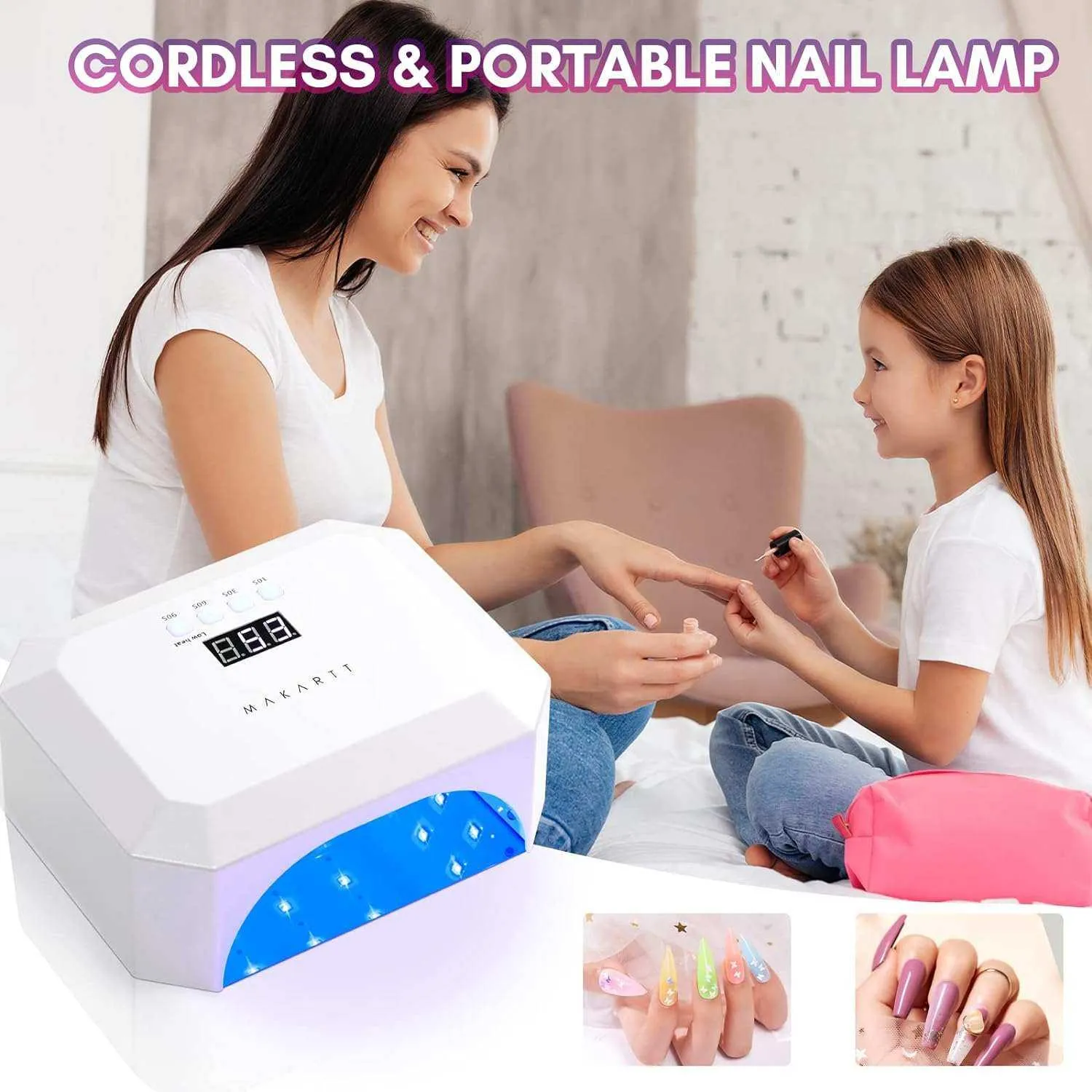 Makartt Aurora 36W UV-nagellampa uppladdningsbar